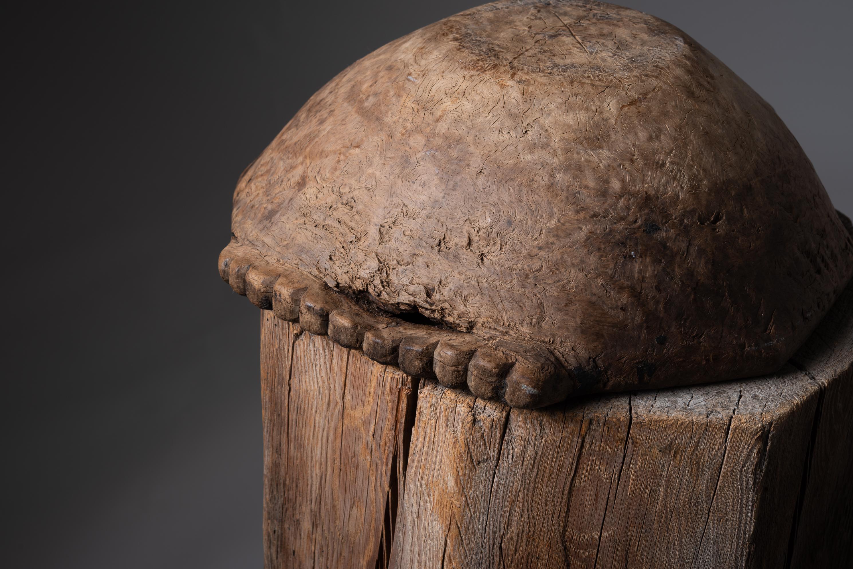 Pine 19th Century Swedish Hand-Made Rustic Wood Bowl