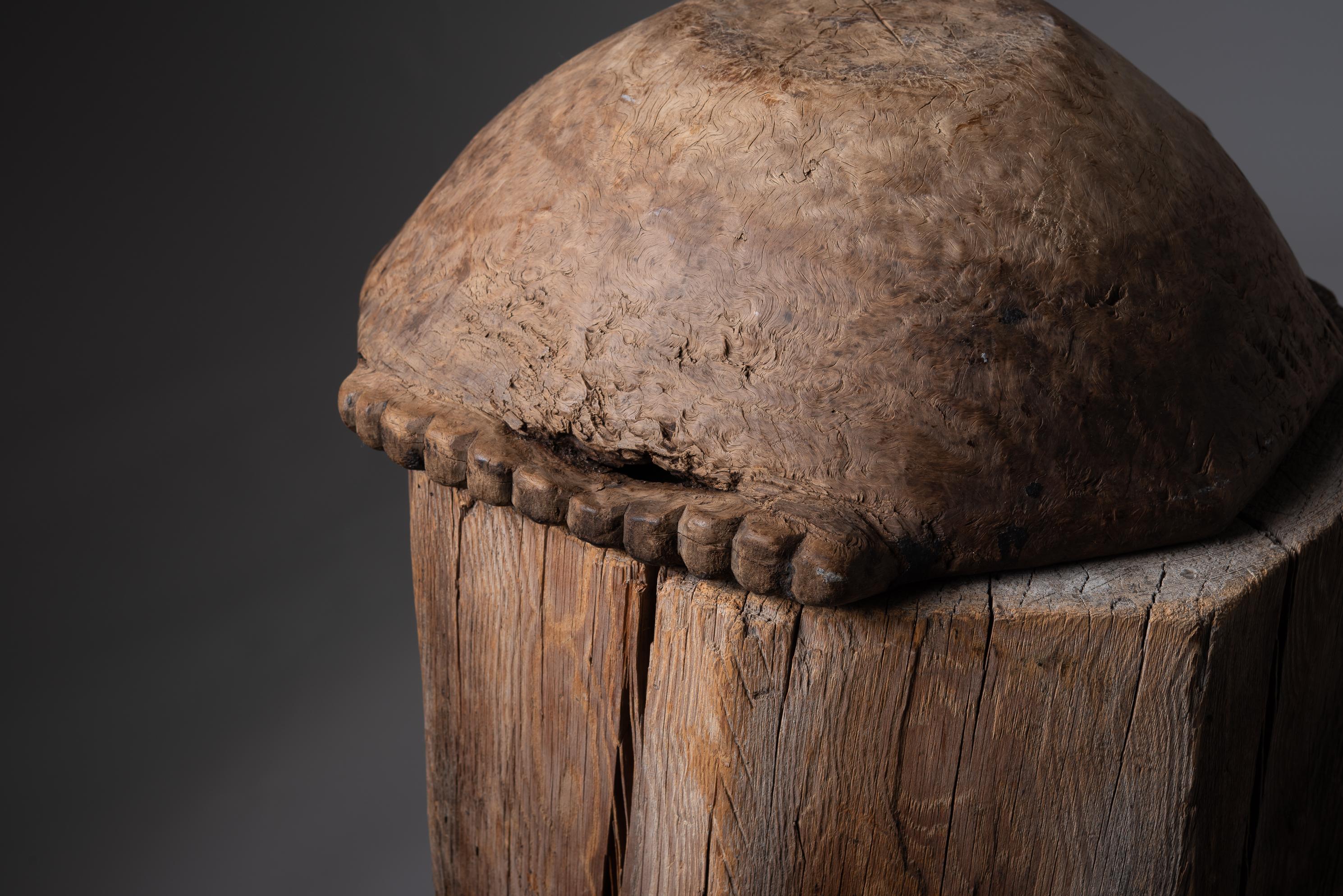 19th Century Swedish Hand-Made Rustic Wood Bowl 1