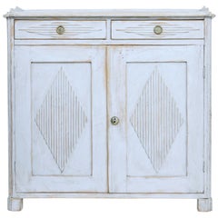19th Century Swedish Hand Painted Pine Sideboard