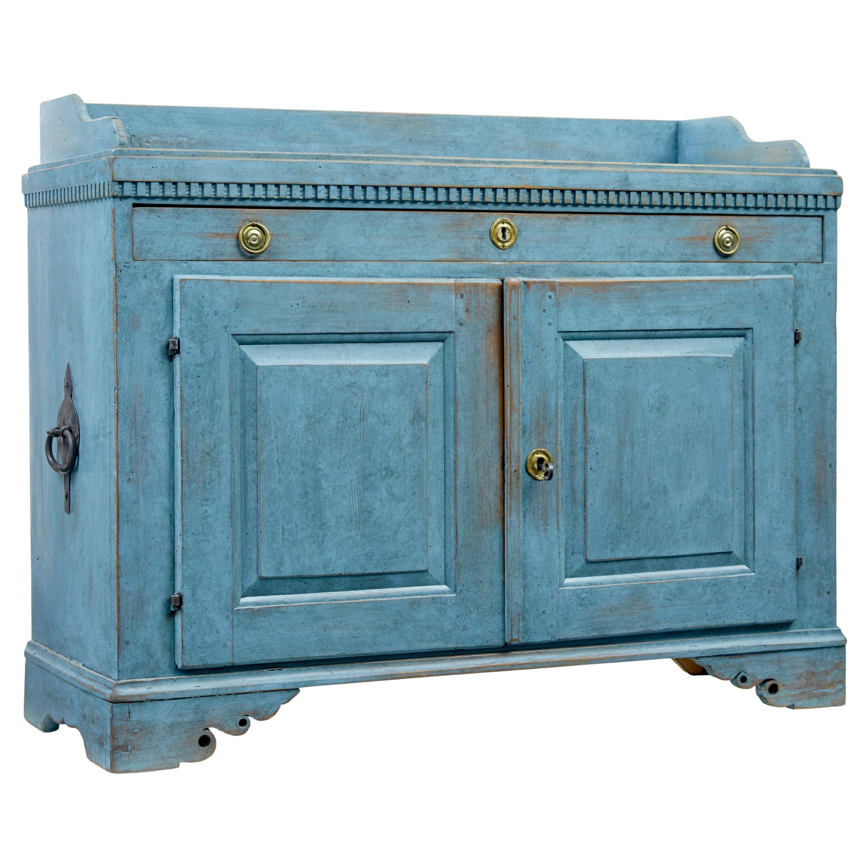 19th century Swedish hand painted small dresser base