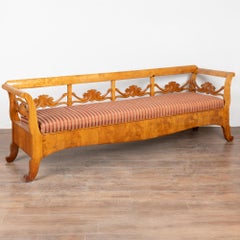 19th Century Swedish Karl Johan Birch Bench