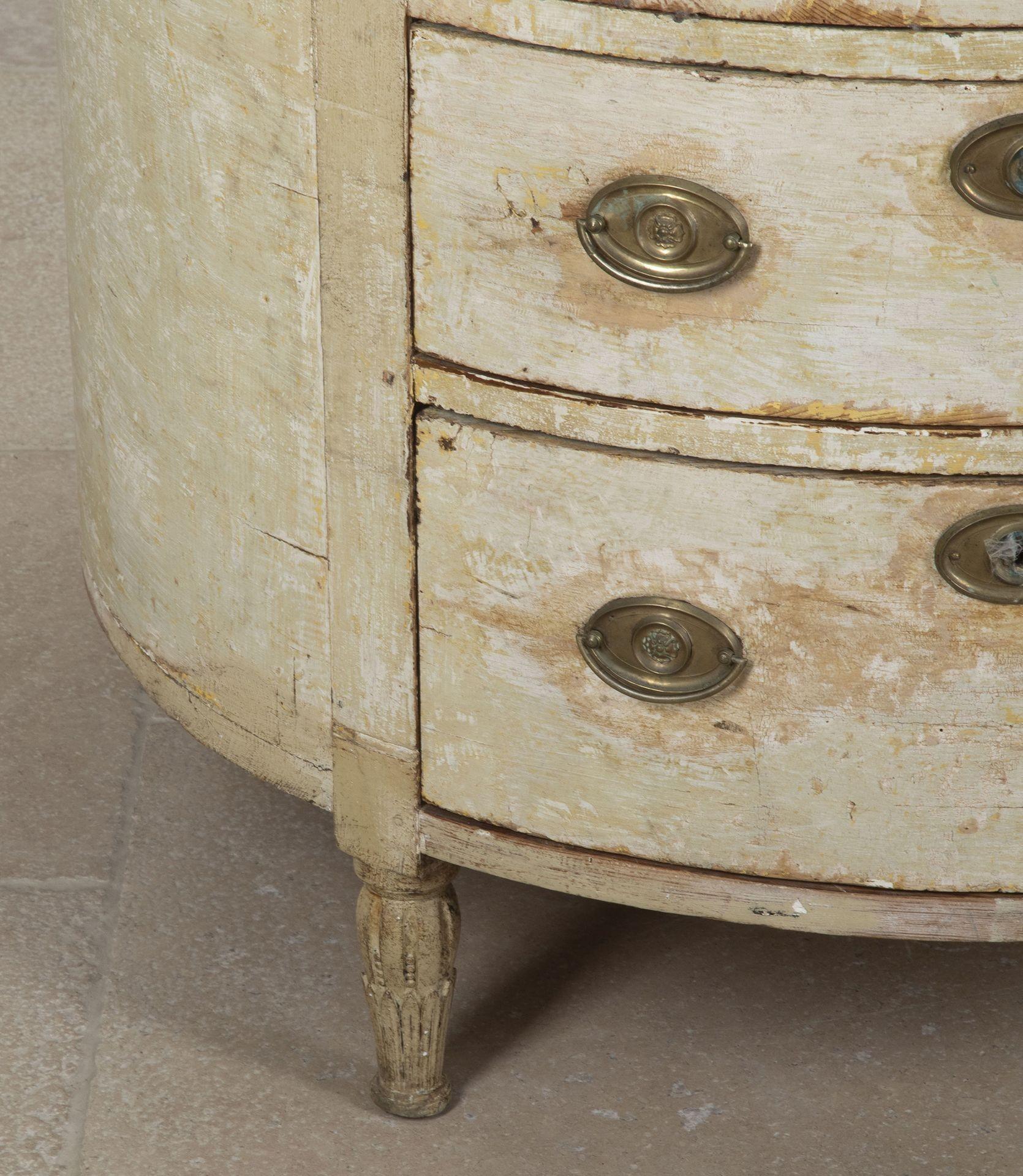 Scrivania svedese a forma di rene del XIX secolo dipinta in originale in vendita 6