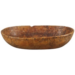 19th Century Swedish Knot or Root Bowl Dated 1841