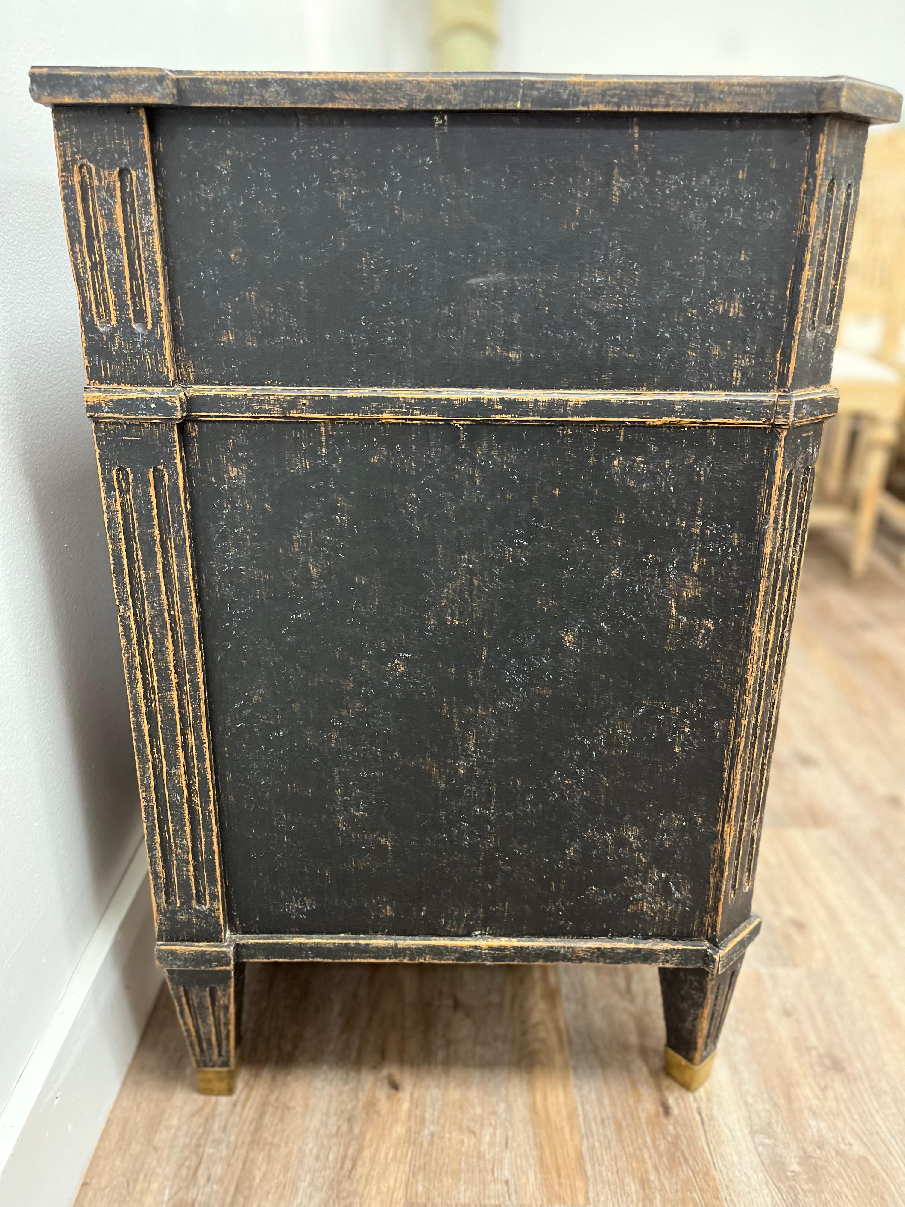 Brass 19th Century Swedish Late Gustavian Commode For Sale