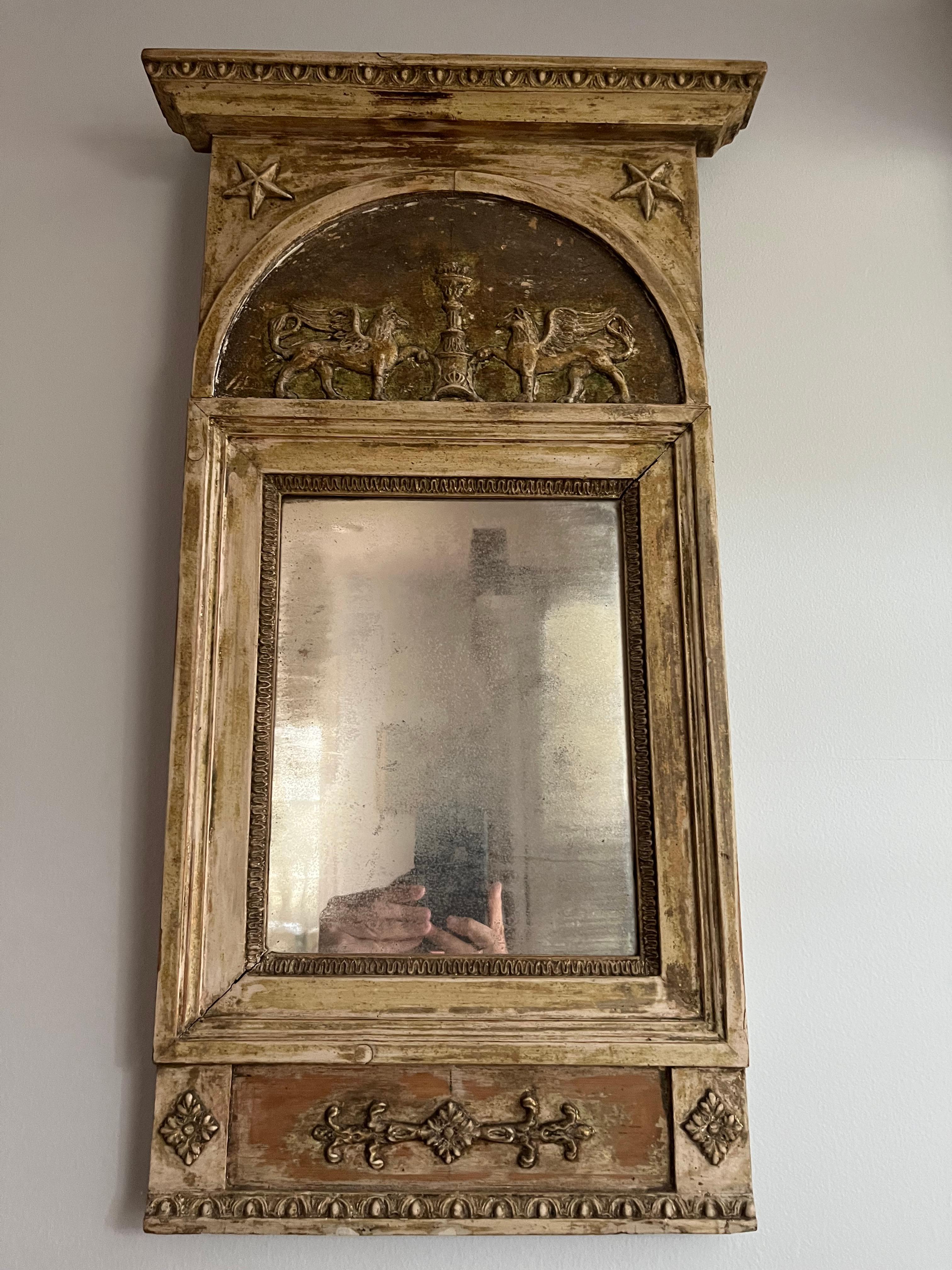 Suédois Miroir suédois de la fin de la période gustavienne du 19e siècle en vente