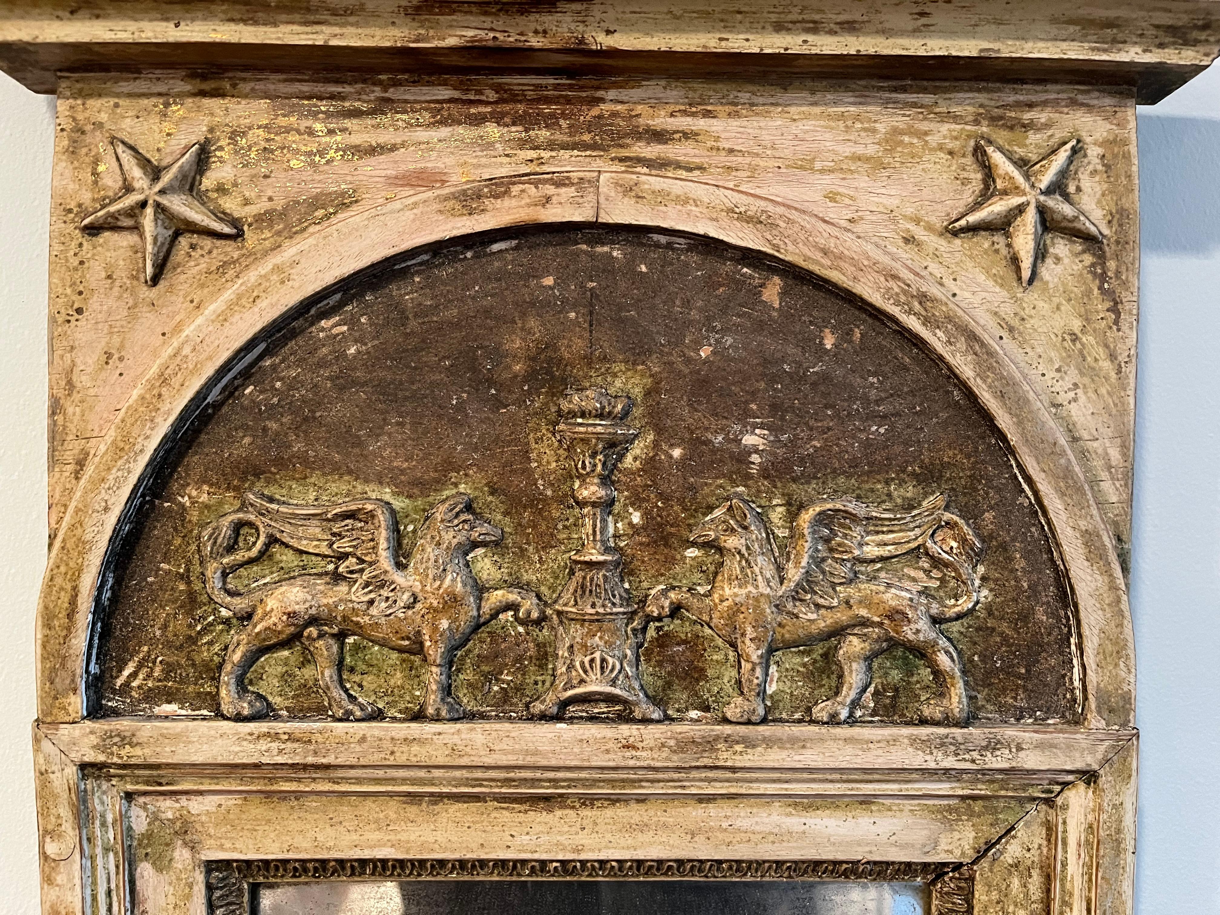 Verre Miroir suédois de la fin de la période gustavienne du 19e siècle en vente