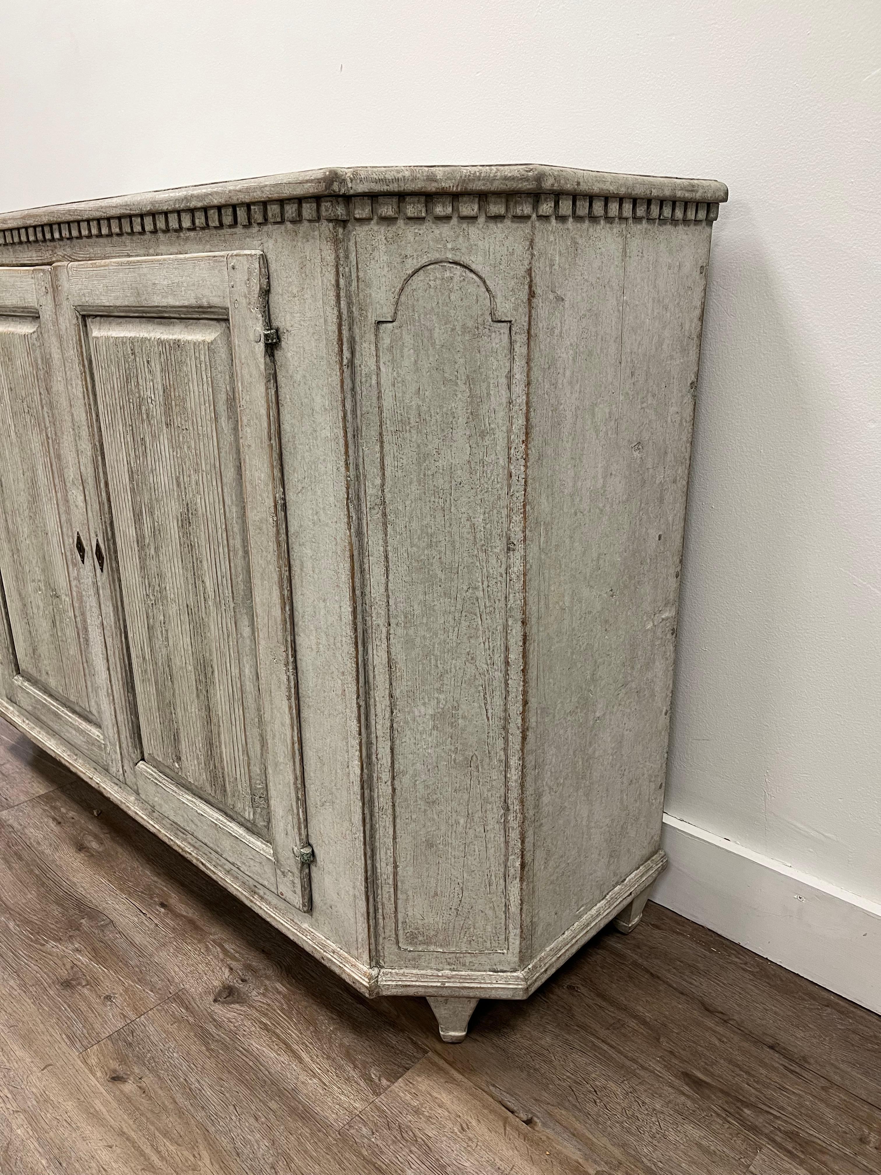 Hand-Carved 19th Century Swedish Late Gustavian Sideboard