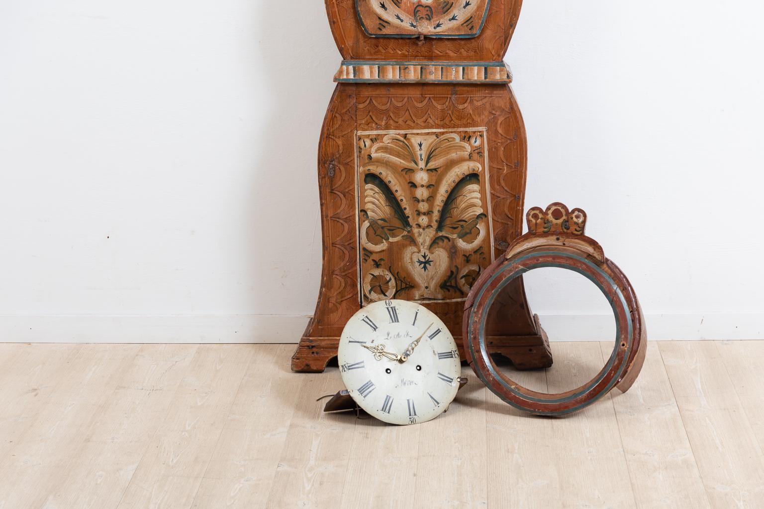 19th Century Swedish Long Case Clock 4