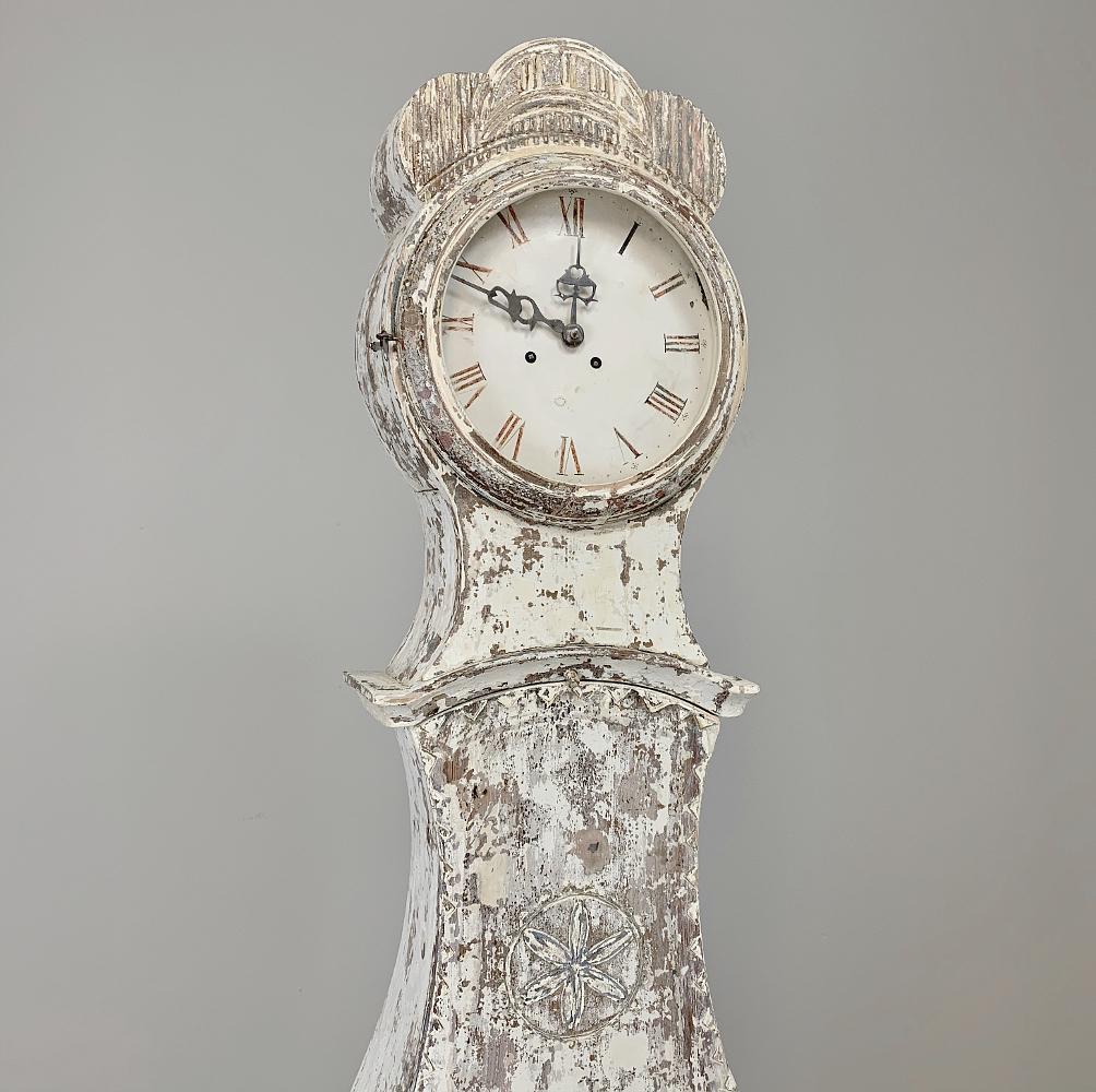 19th Century Swedish Long Case Clock In Good Condition In Dallas, TX