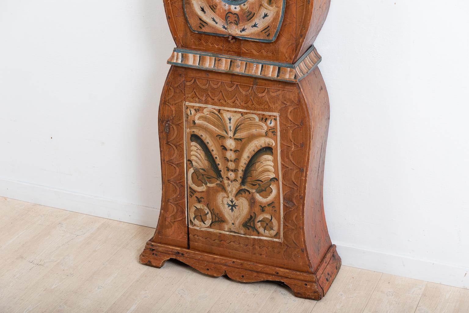 19th Century Swedish Long Case Clock 3