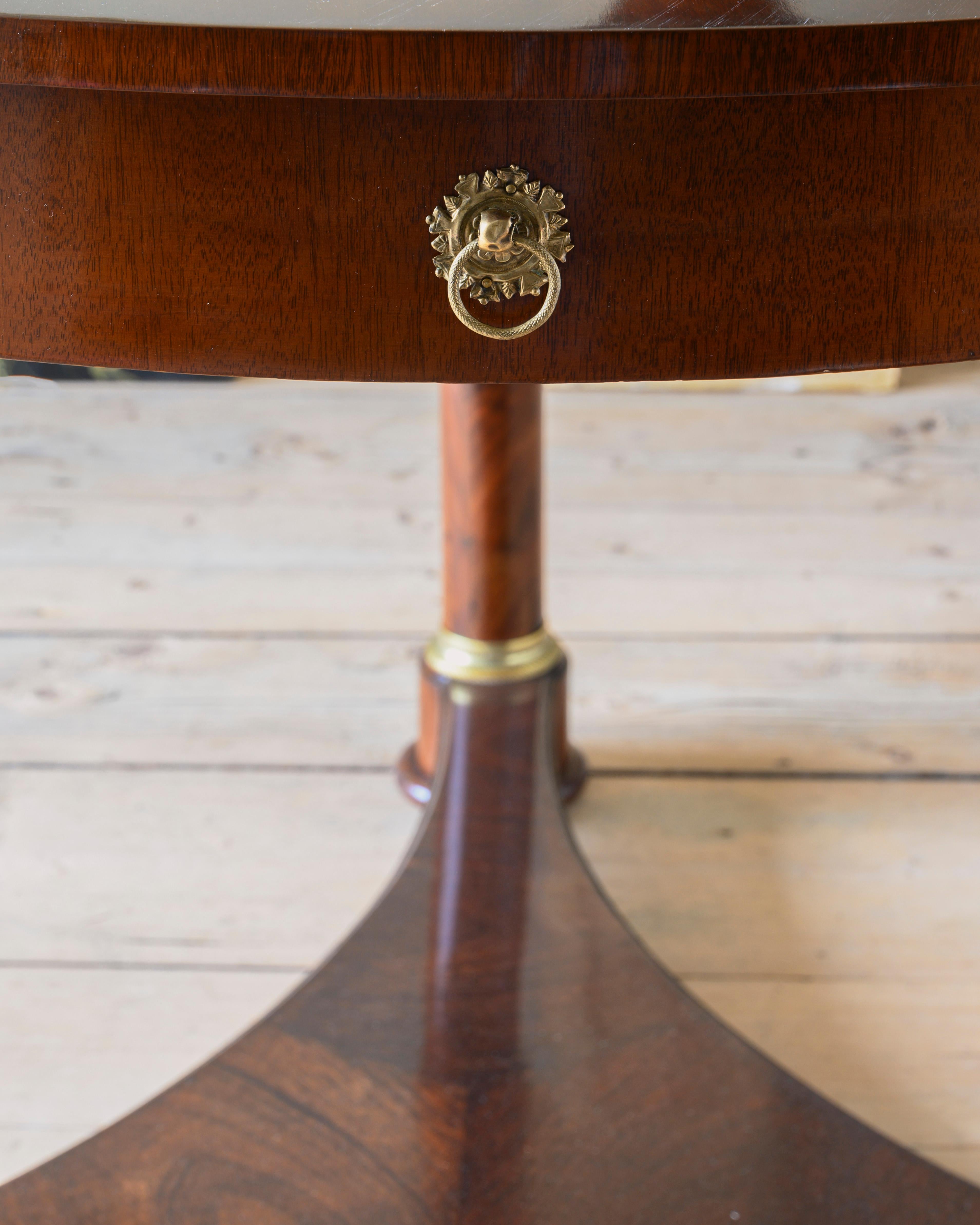 19th Century Swedish Mahogany Empire Center Table For Sale 2