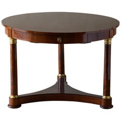 19th Century Swedish Mahogany Empire Center Table