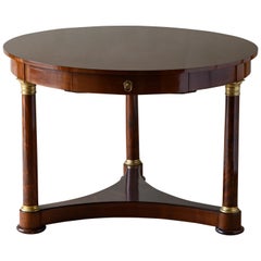 19th Century Swedish Mahogany Empire Center Table