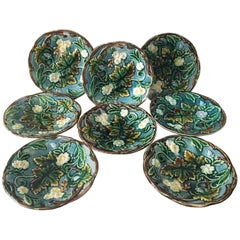 19th Century, Swedish Majolica Dessert Plate Rörstrand