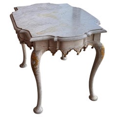 19th-Century Swedish Marble-Top Table
