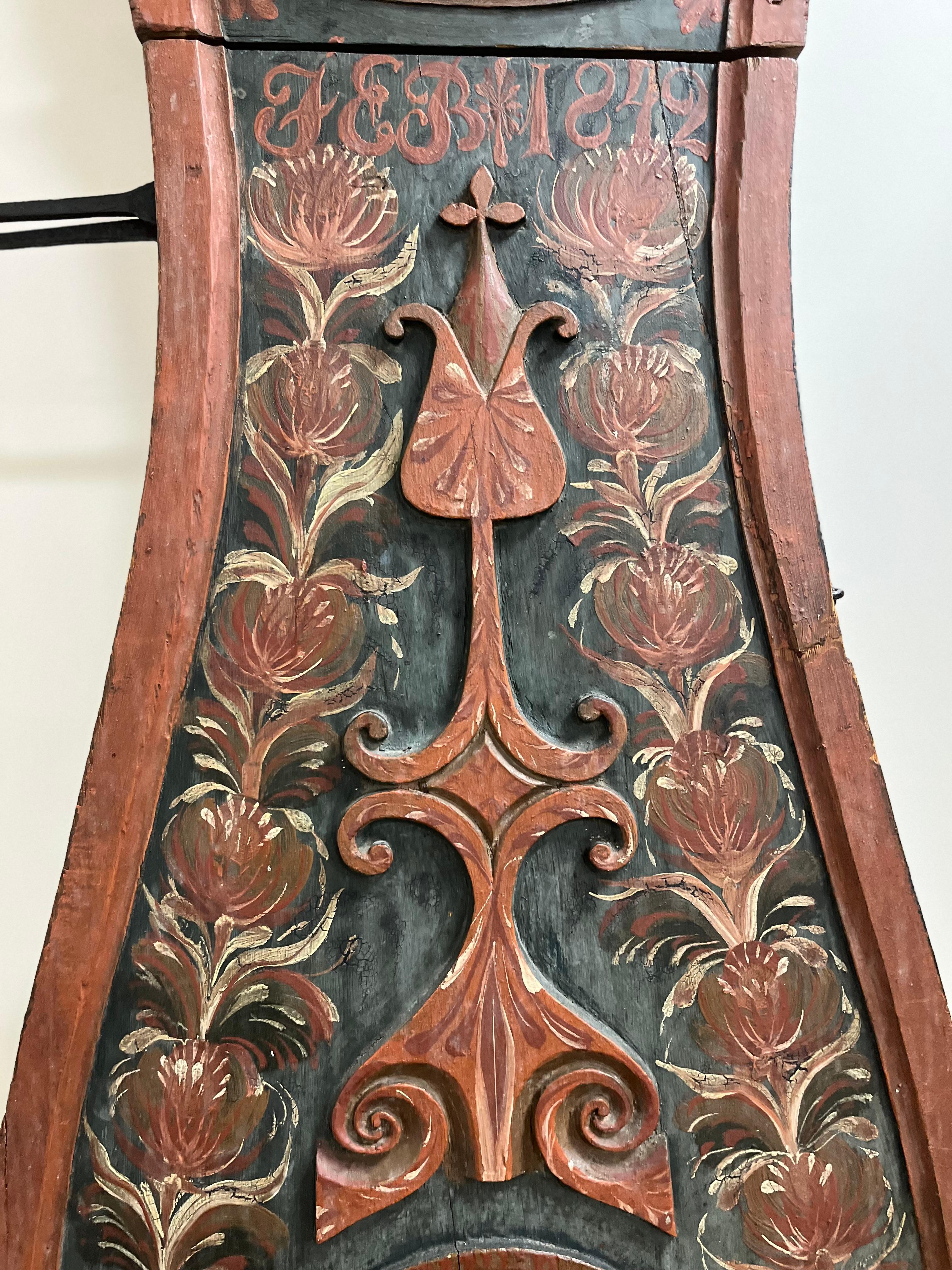 19th Century Swedish Mora Case Clock For Sale 8