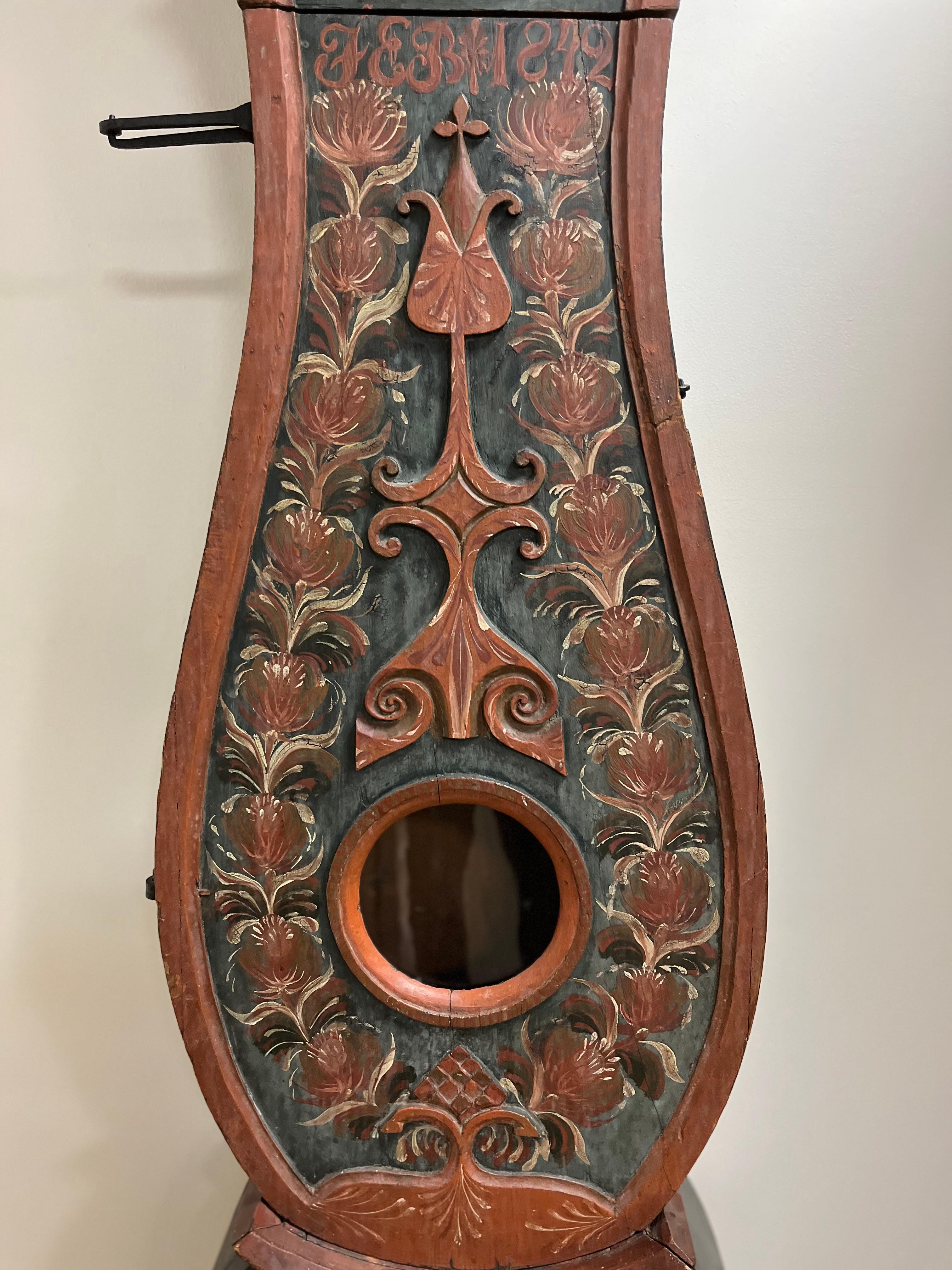 19th Century Swedish Mora Case Clock In Good Condition For Sale In Huntington, NY