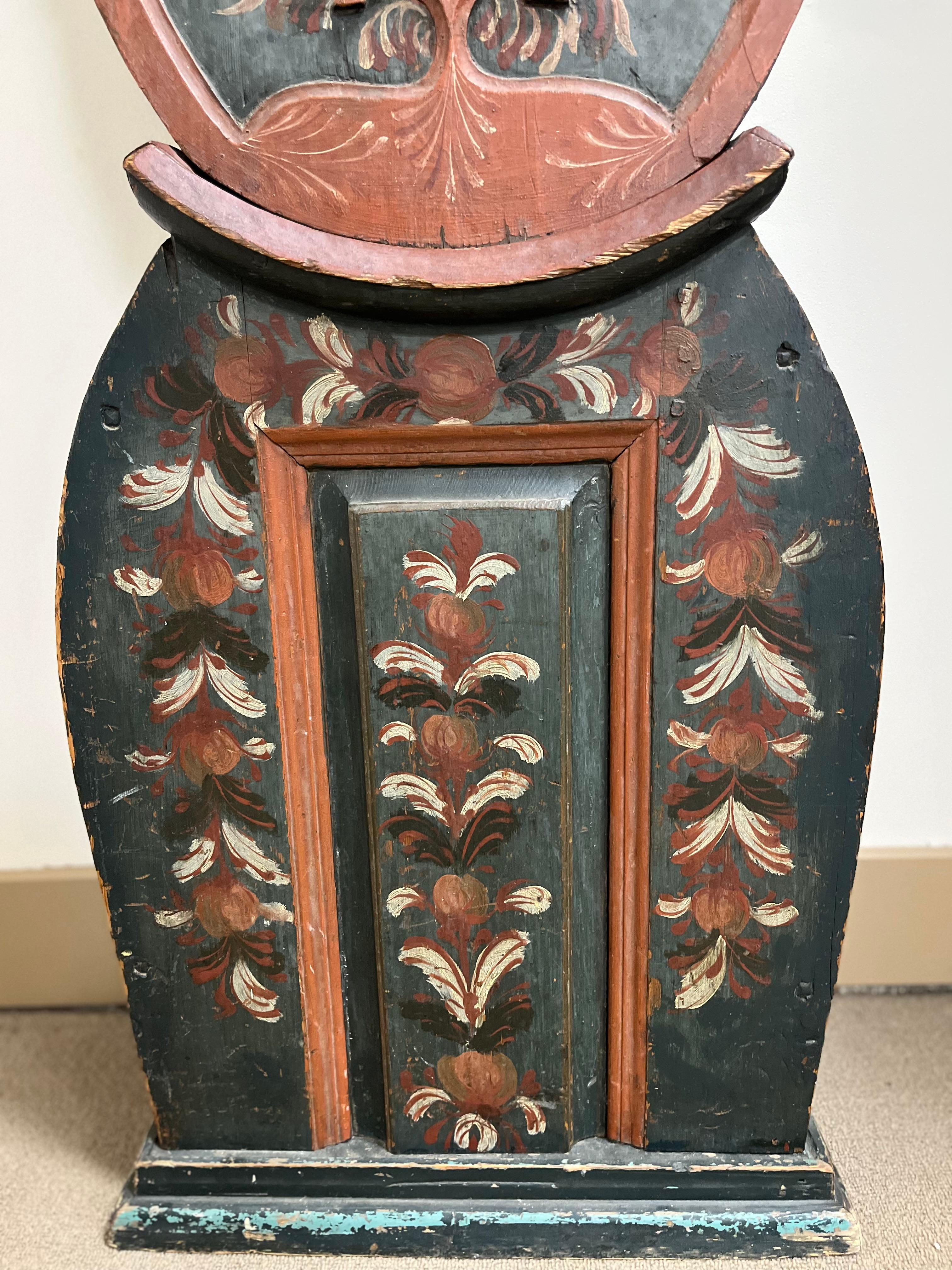 Brass 19th Century Swedish Mora Case Clock For Sale