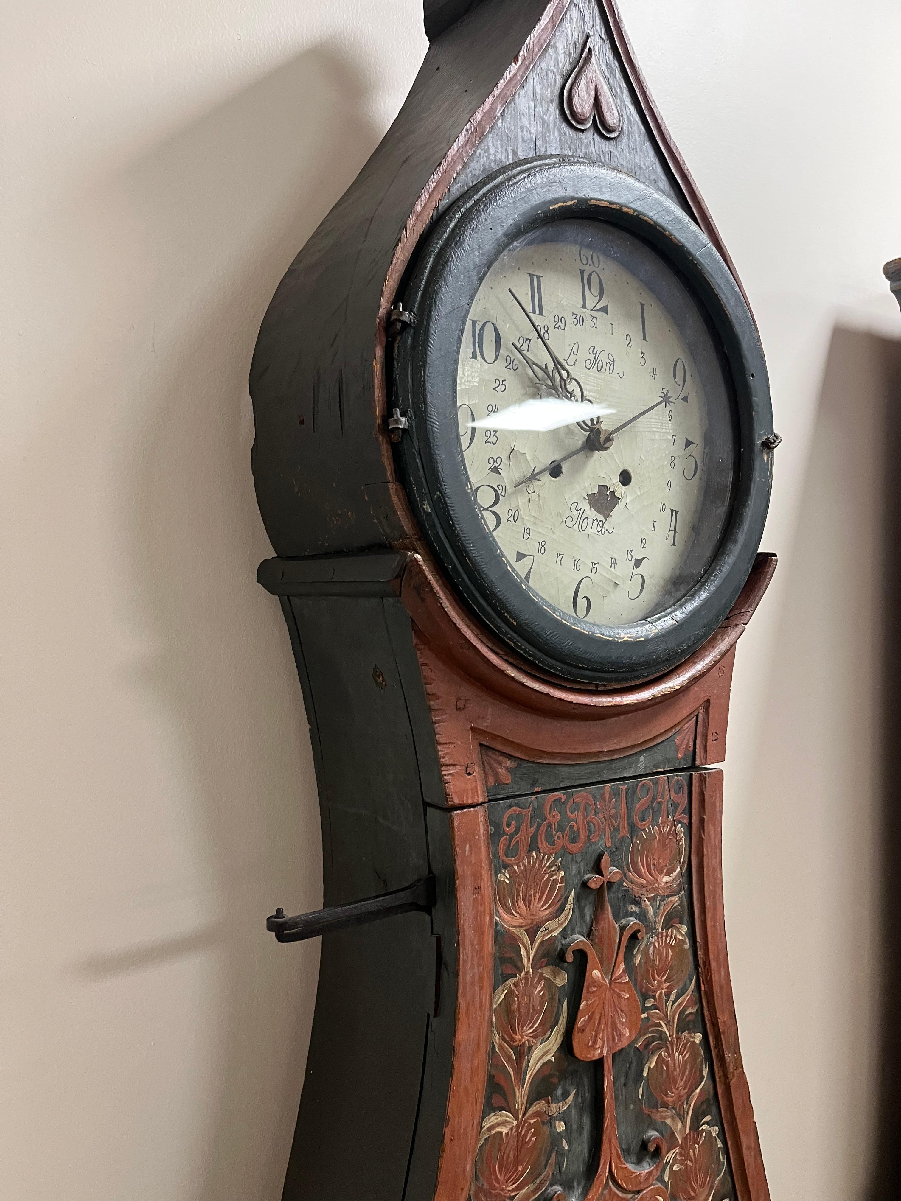 19th Century Swedish Mora Case Clock For Sale 2