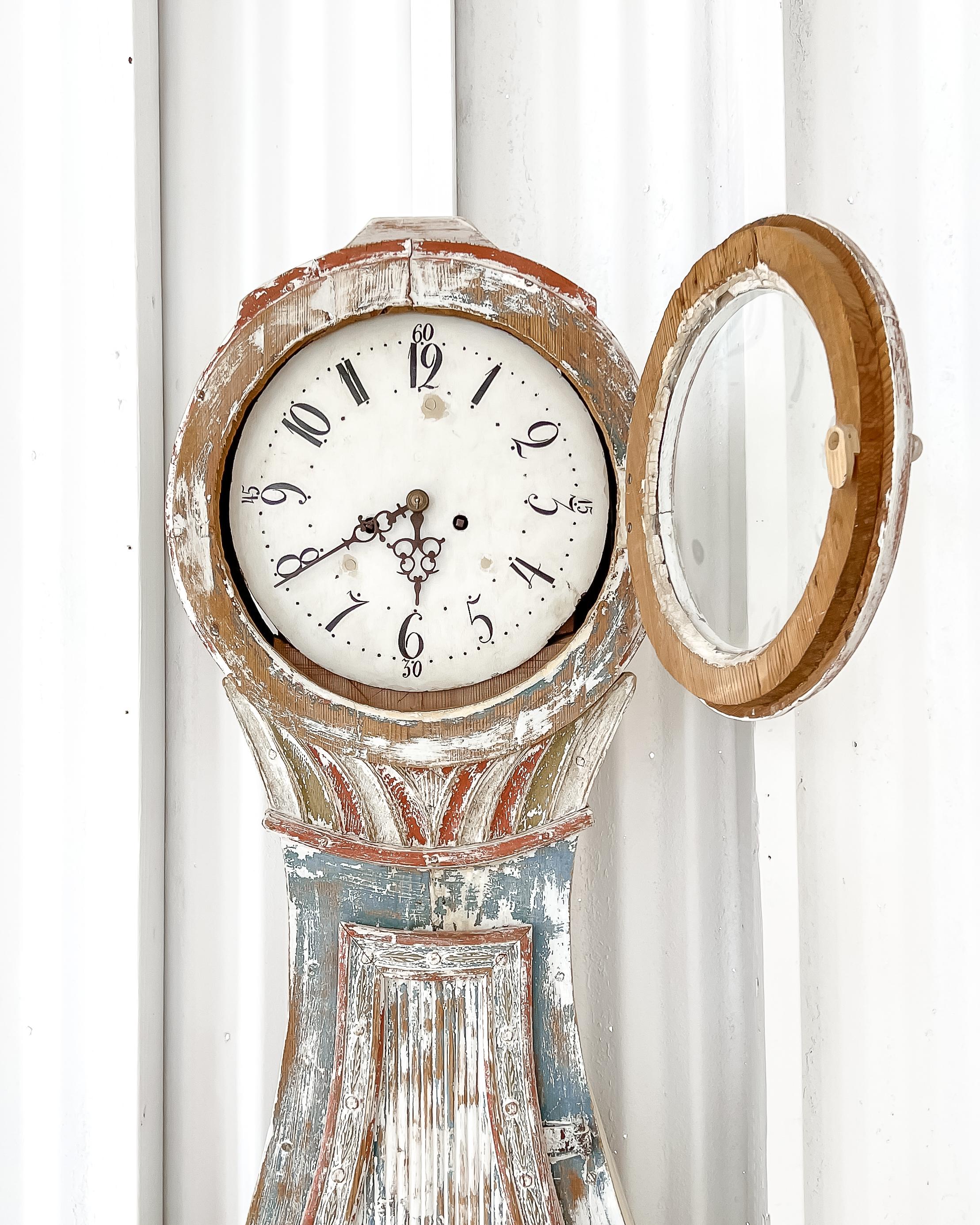 Wood 19th Century Swedish Mora Clock