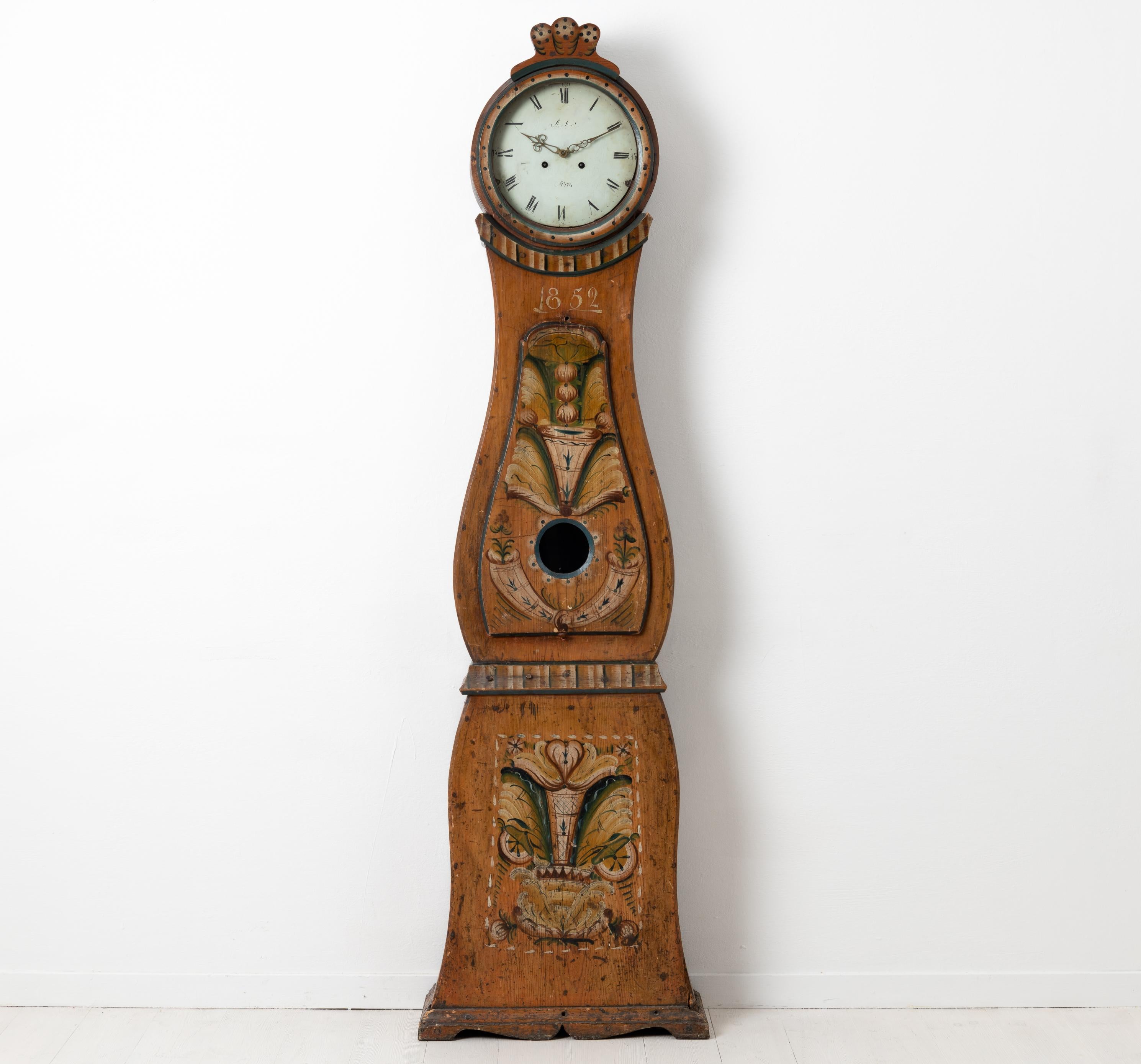 Hand-Crafted 19th Century Swedish Mora Clock in Rococo Style 