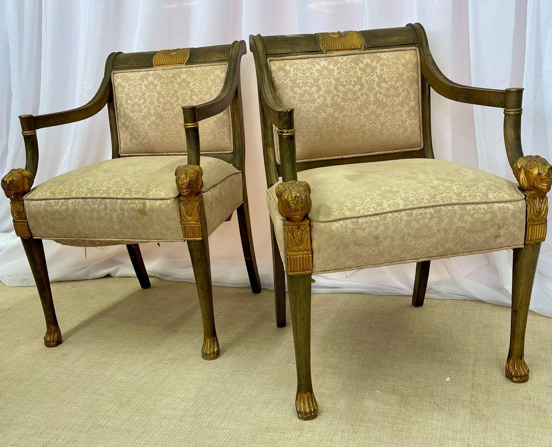 19th Century Swedish Neoclassical Arm Chairs, a Pair, Fauteuils, Europe, 19th C. 1