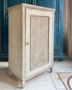 19th Century Swedish Neoclassical Cabinet With Reeded Door Panel