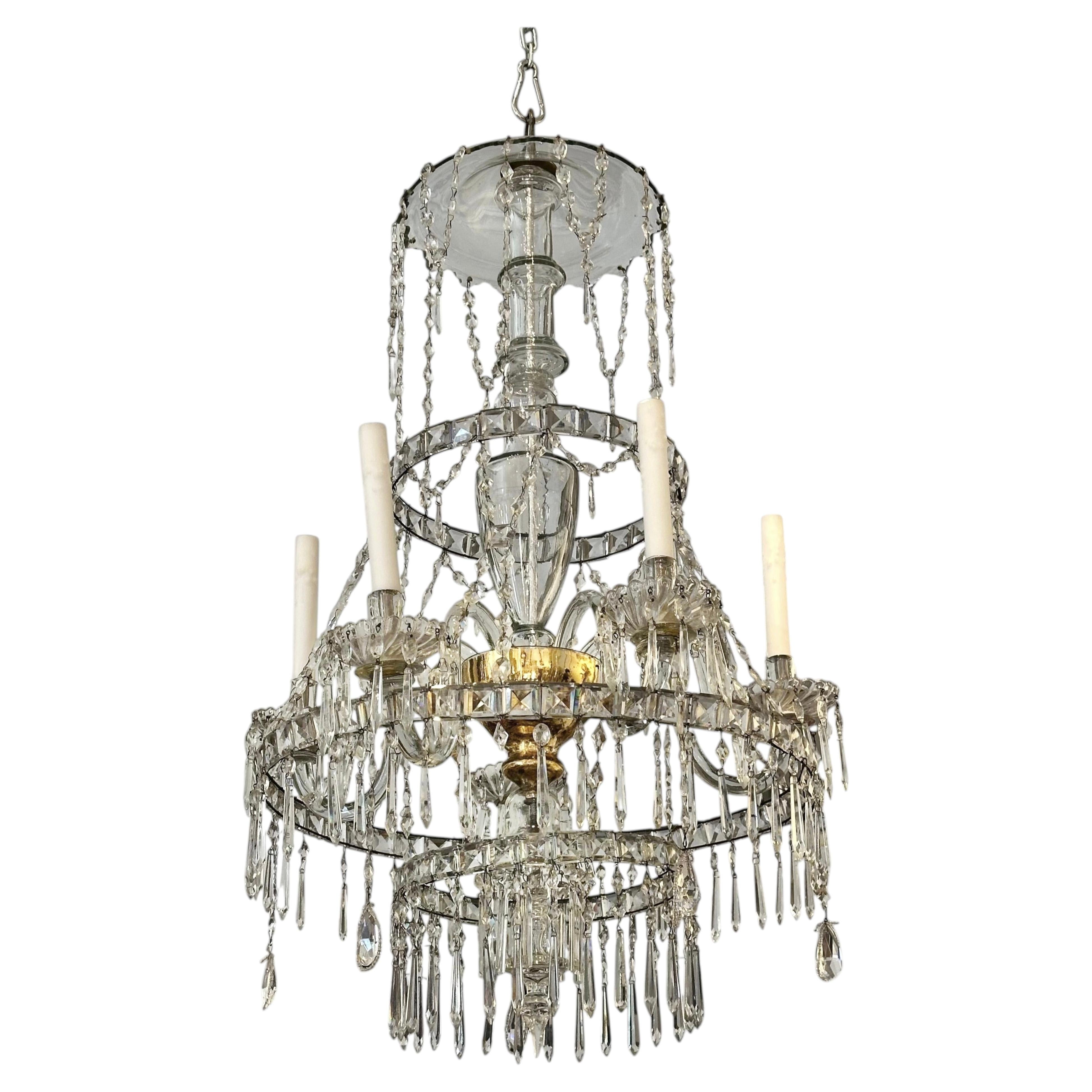 19th Century Swedish Neoclassical Chandelier