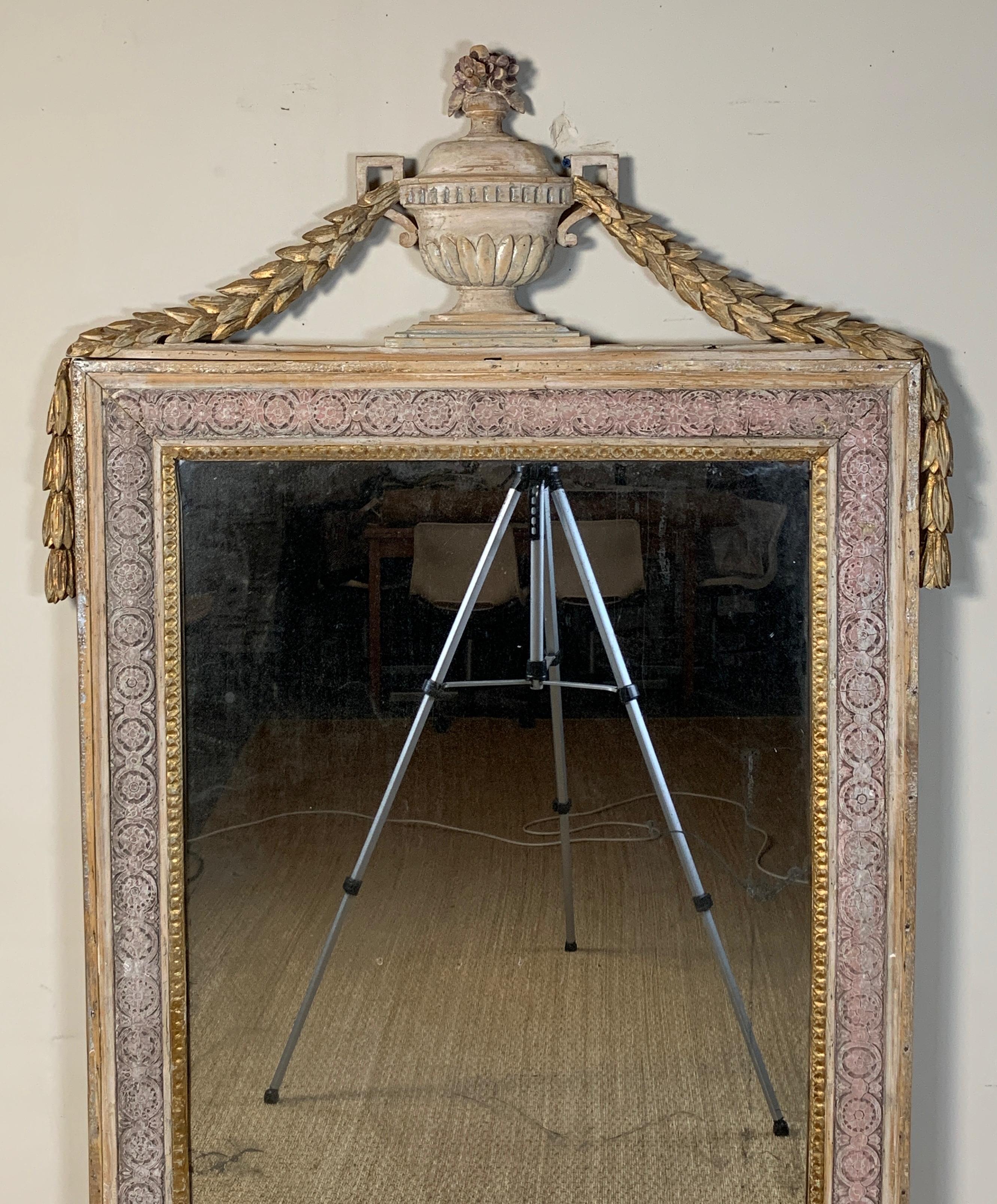Painted 19th Century Swedish Neoclassical Mirror