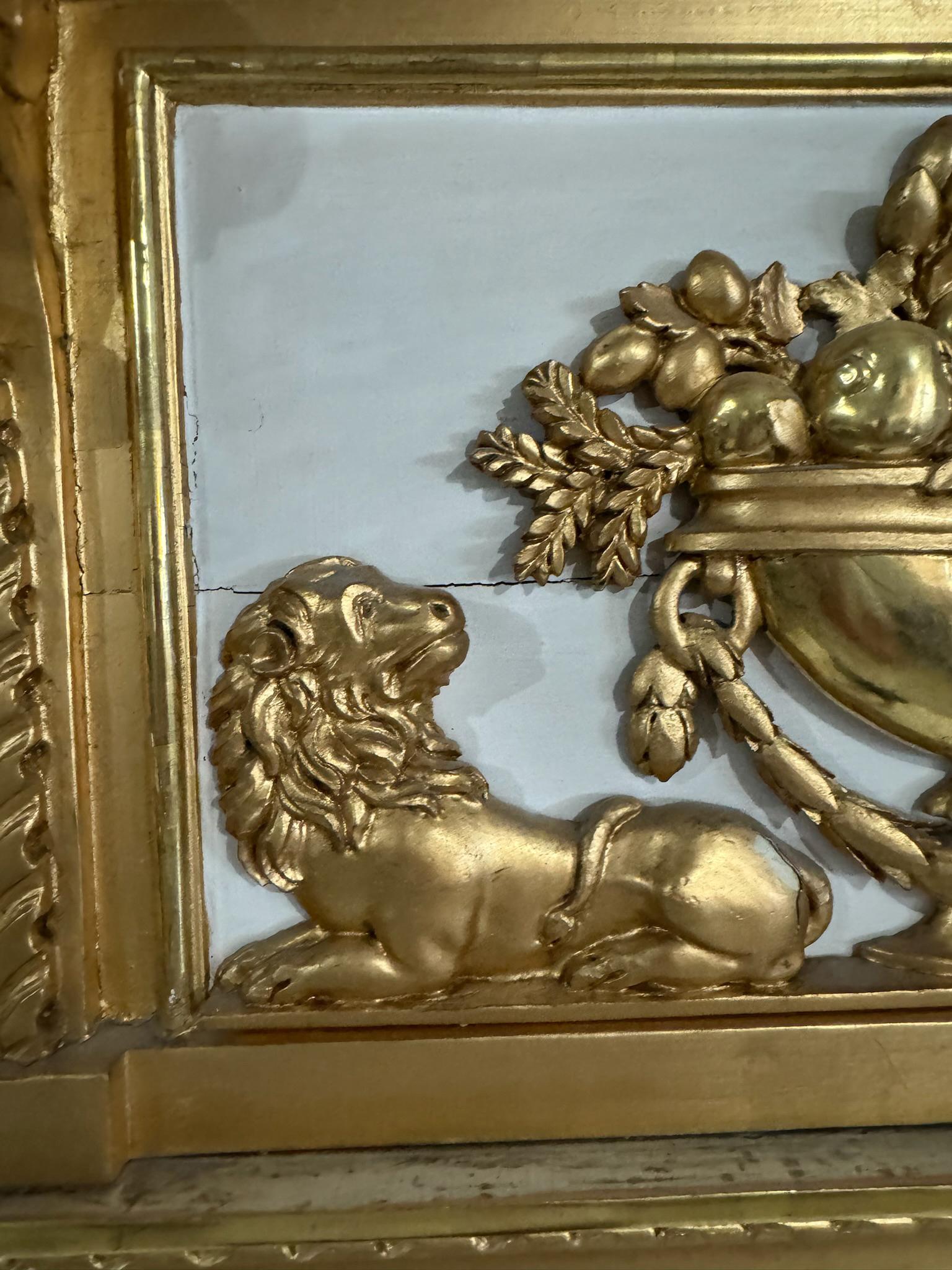 Hand-Carved 19th Century Swedish Neoclassical Pier Mirror For Sale