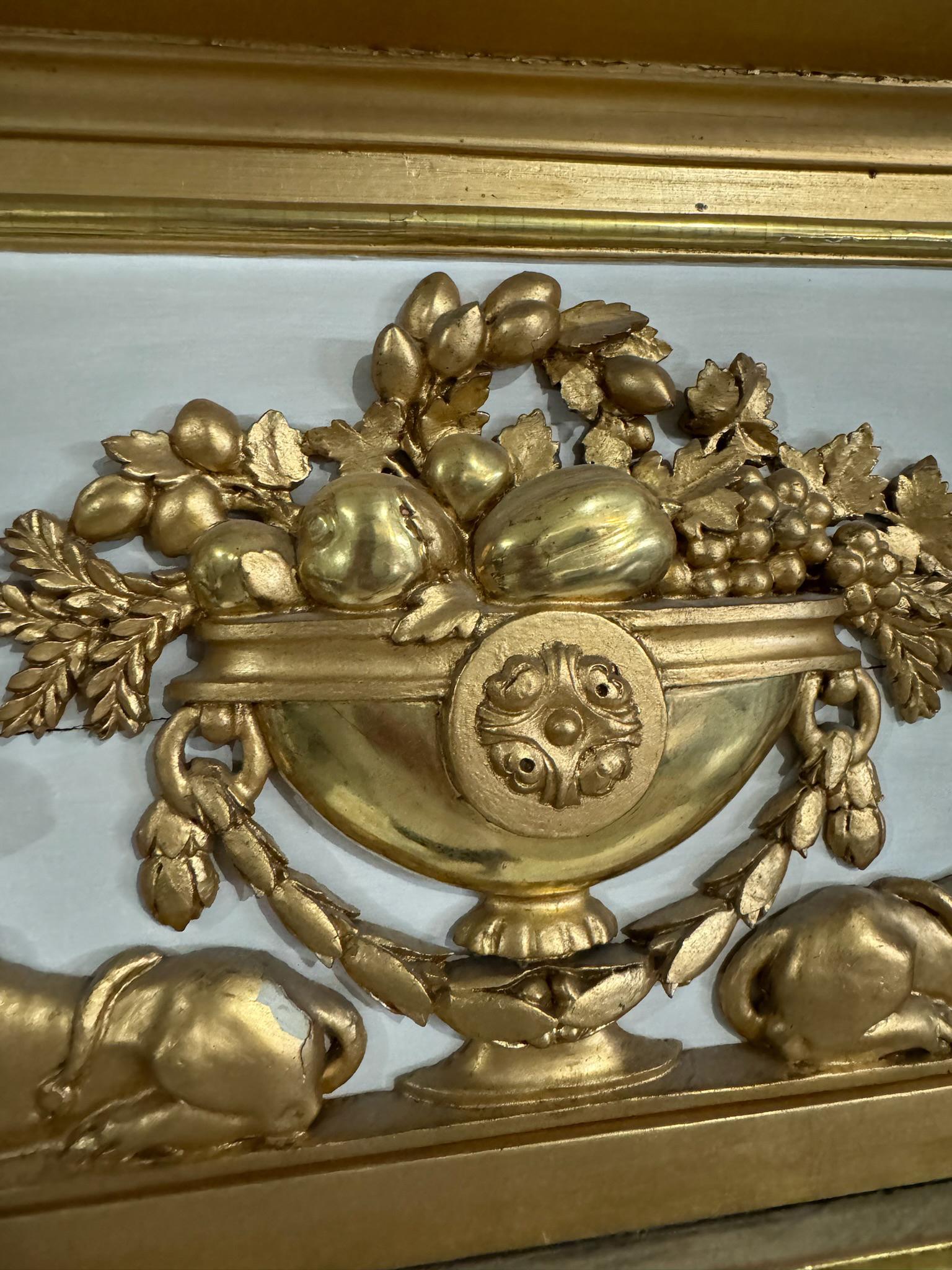 19th Century Swedish Neoclassical Pier Mirror In Good Condition For Sale In Essex, MA