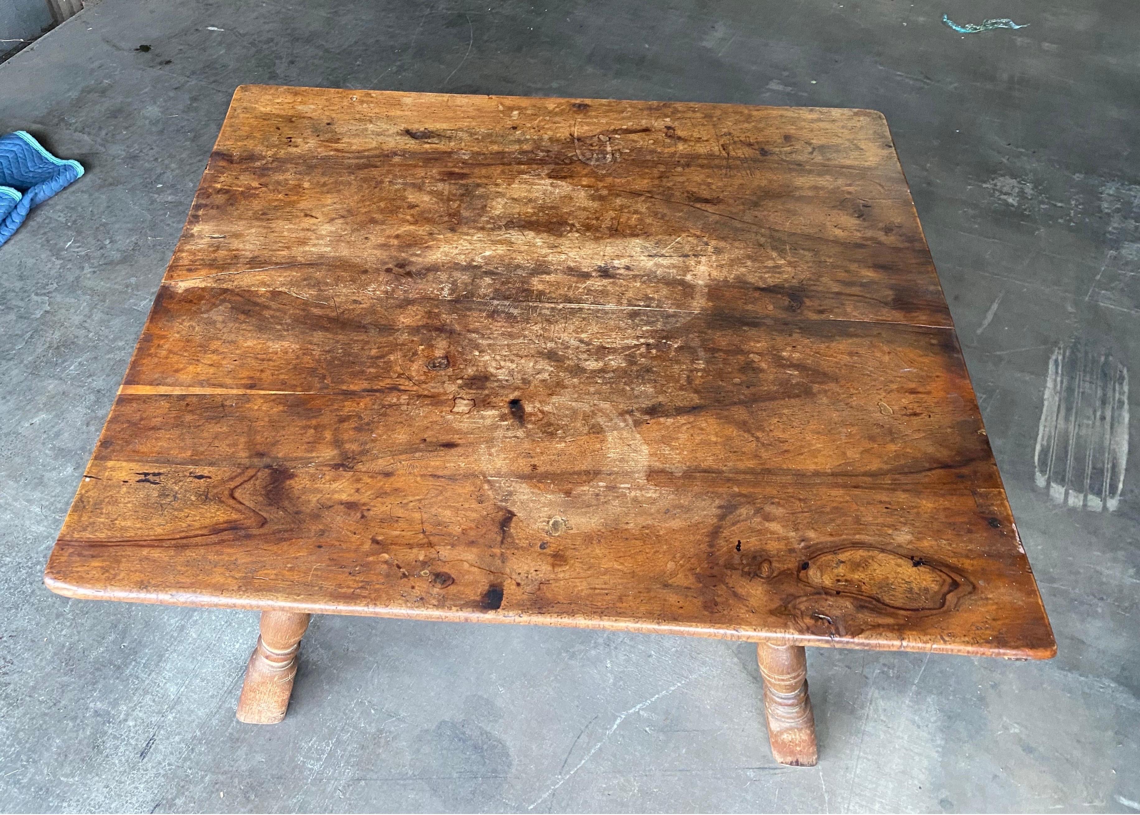 19th Century Swedish Oak Table with Drawer For Sale 1
