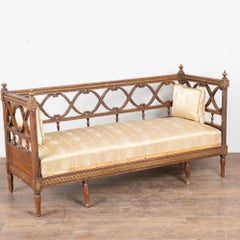19th Century Swedish Original Painted Gustavian Bench Settee