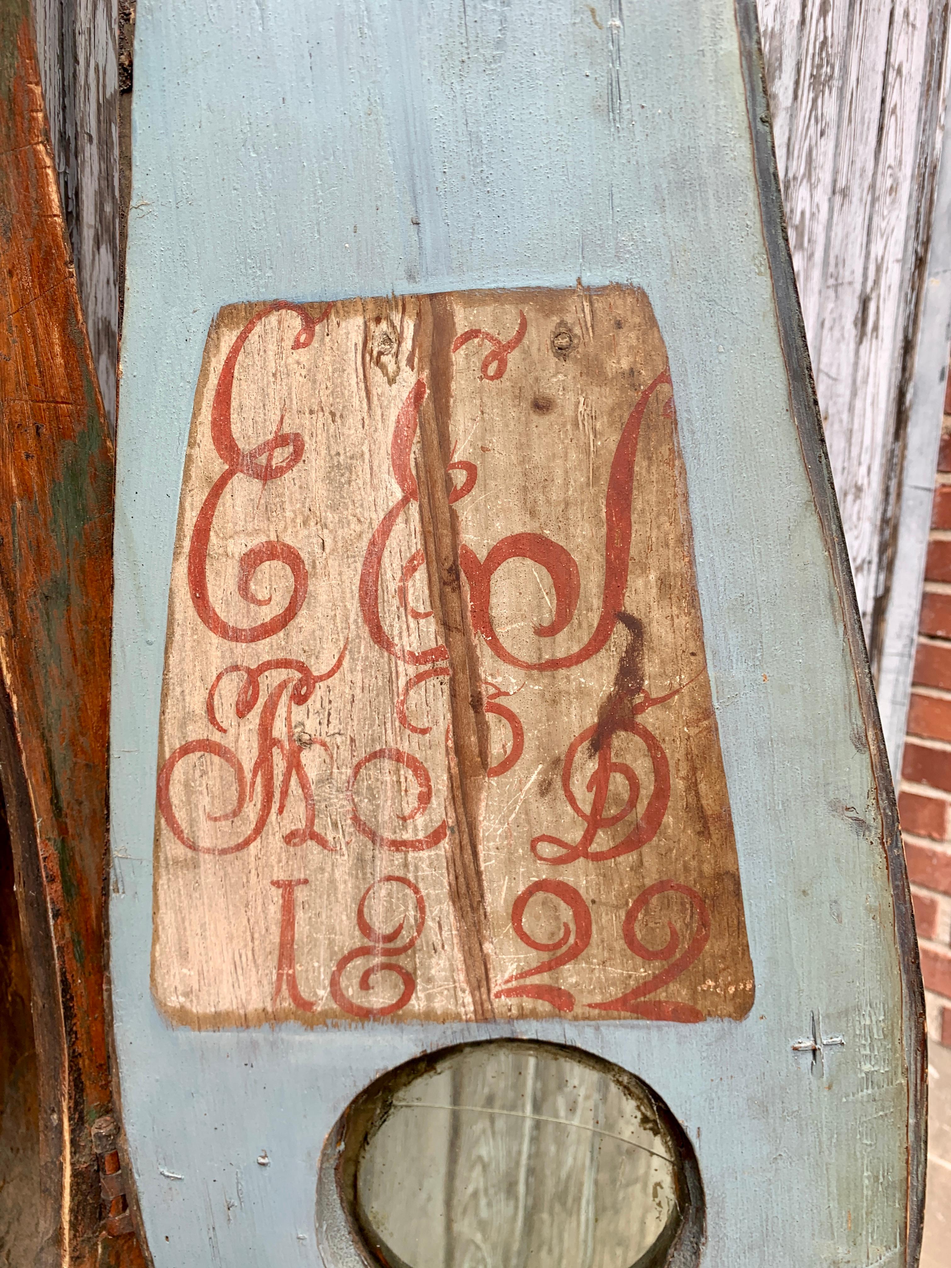 19th Century Swedish Original Painted Mora Clock For Sale 5