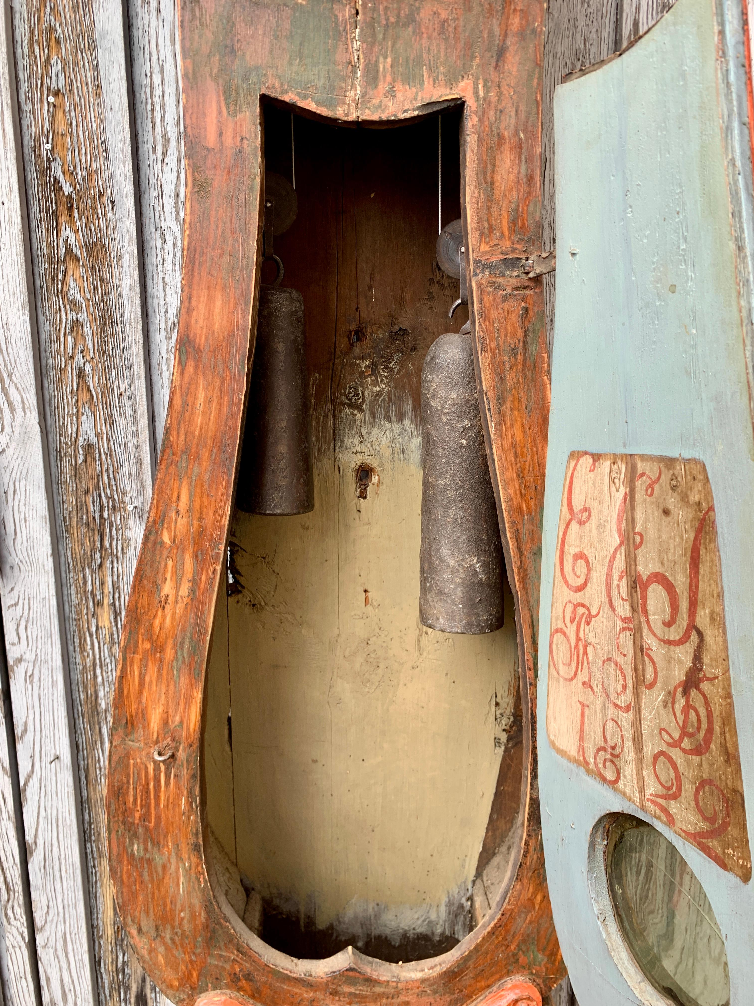 19th Century Swedish Original Painted Mora Clock For Sale 6