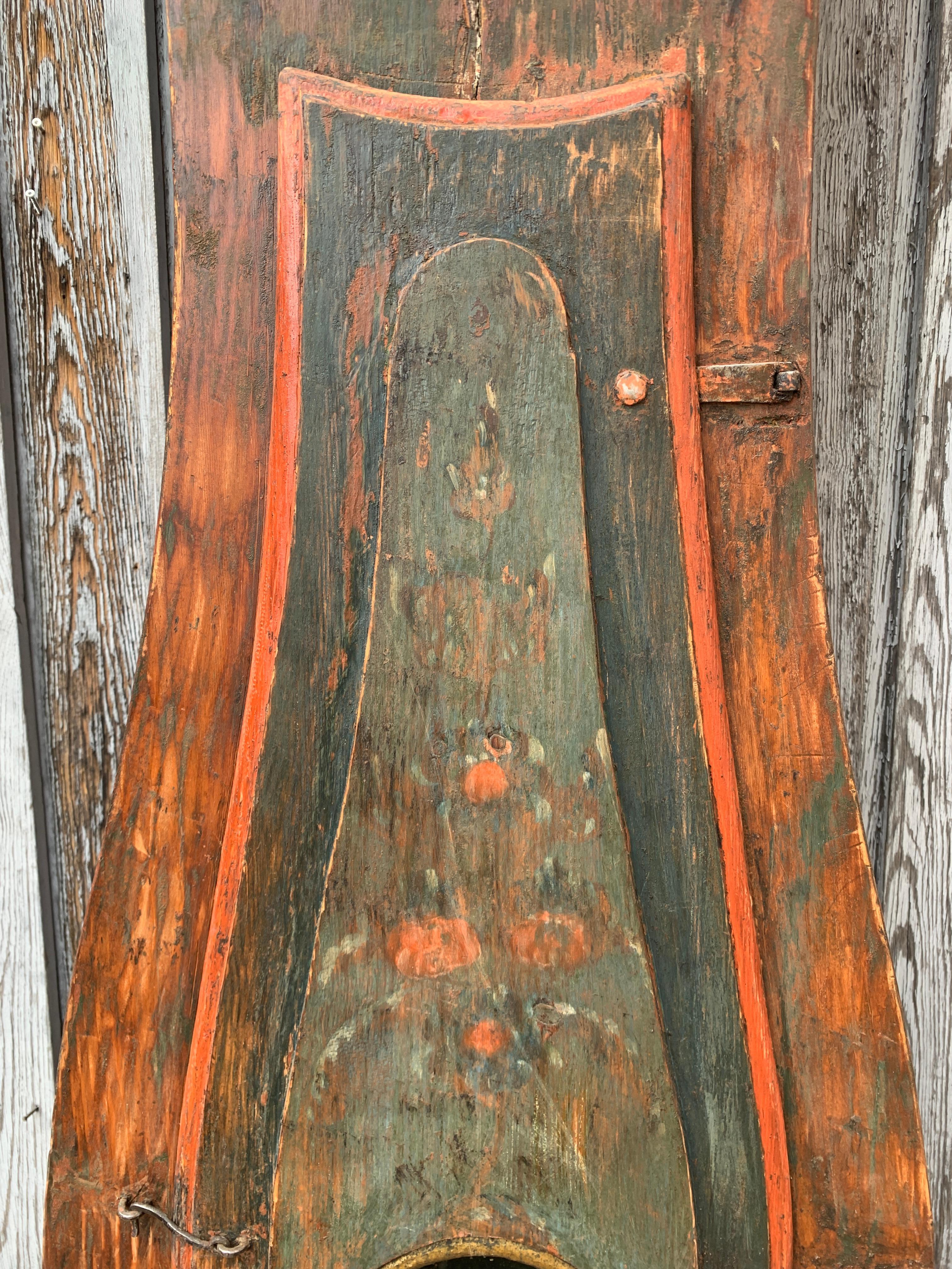 19th Century Swedish Original Painted Mora Clock For Sale 2