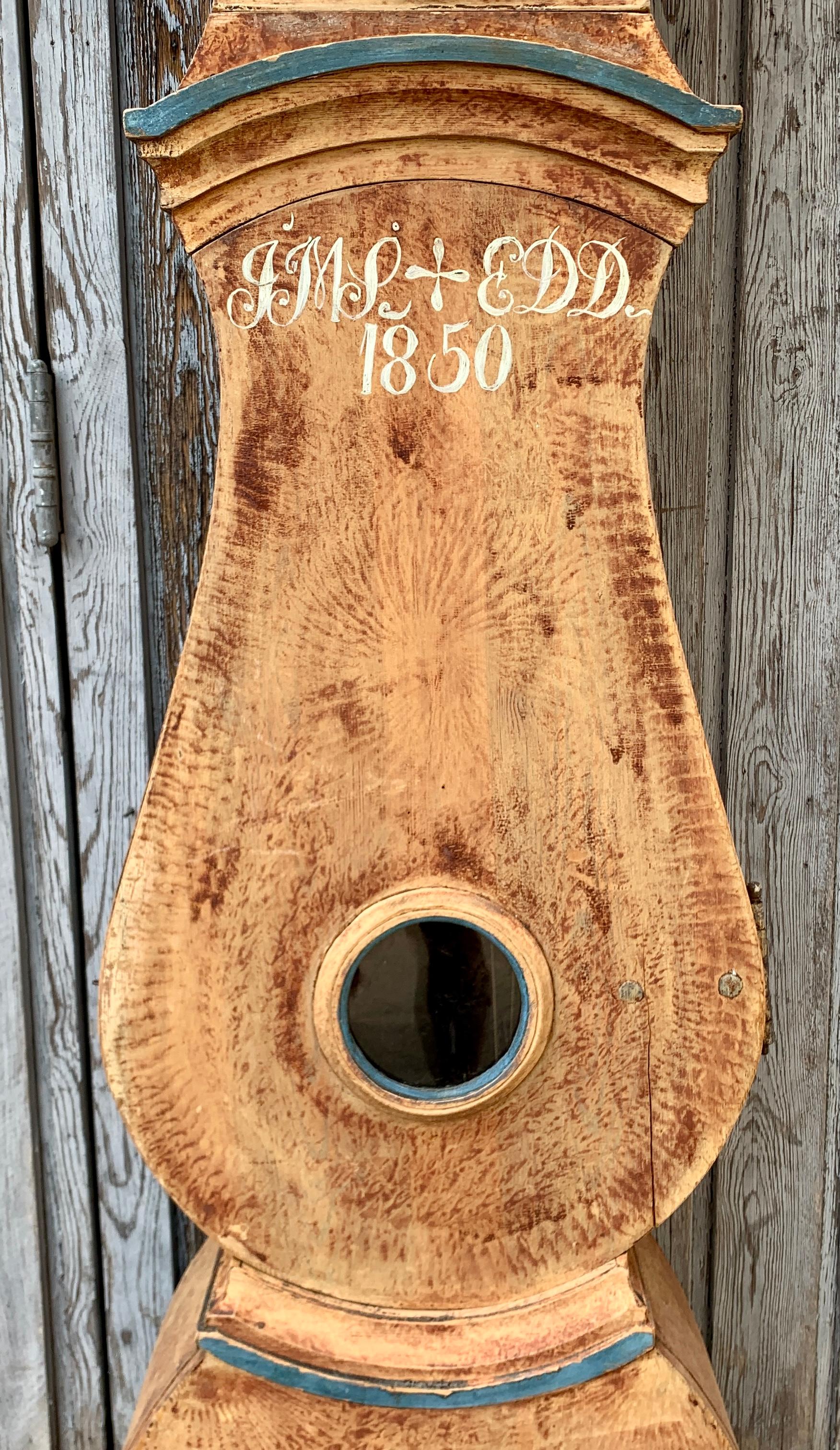19th Century Swedish Original Painted Mora Clock 3