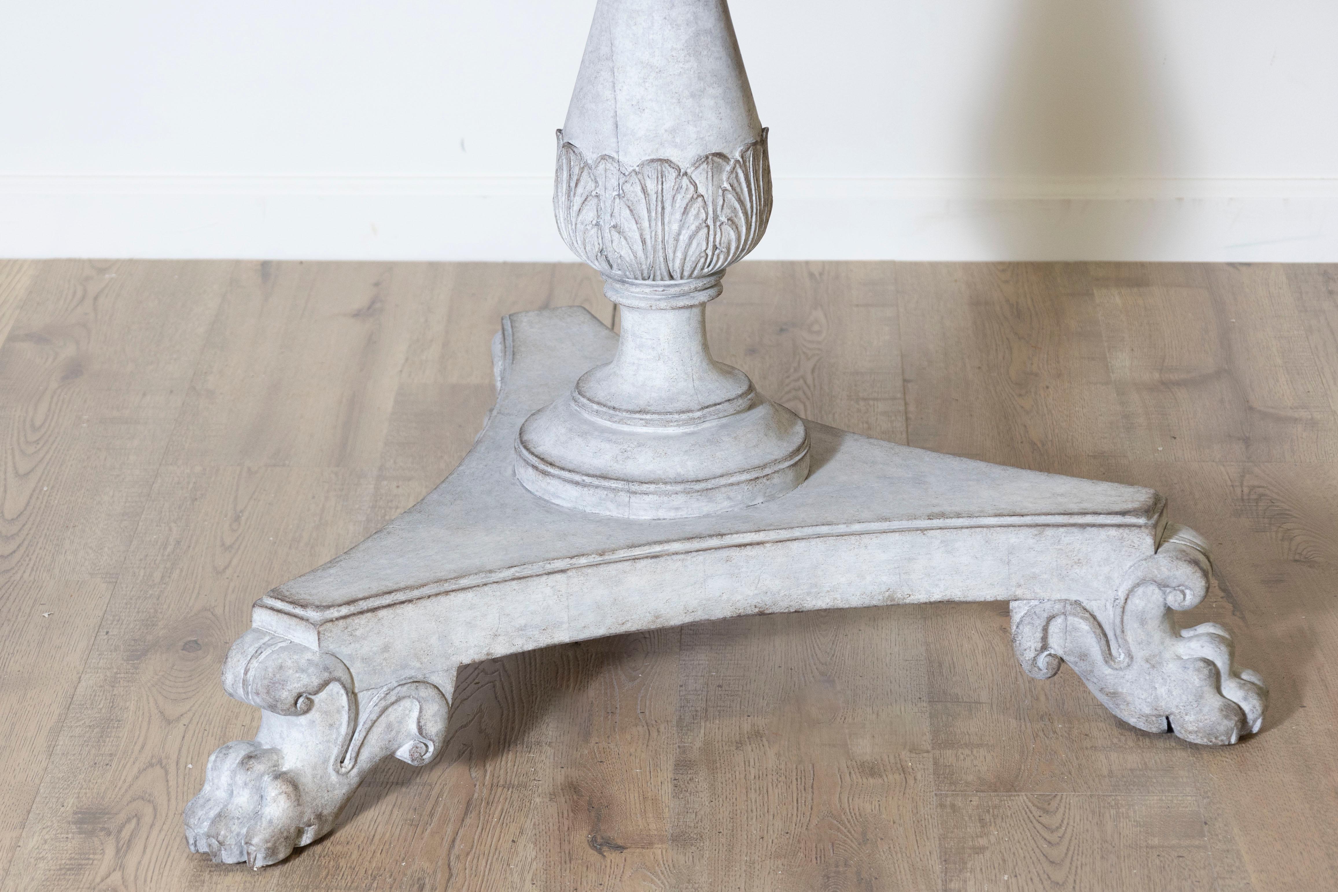 Gustavian 19th Century Swedish Oval Pedestal Table Circa 1890 For Sale