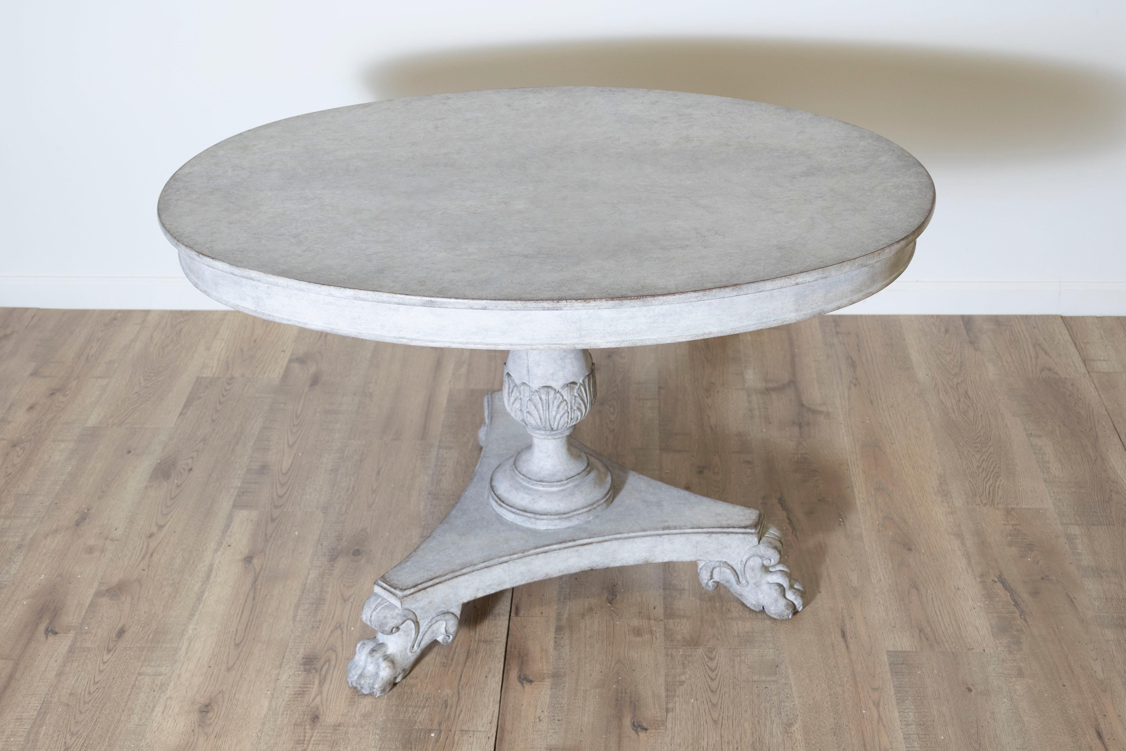 Joinery 19th Century Swedish Oval Pedestal Table Circa 1890 For Sale