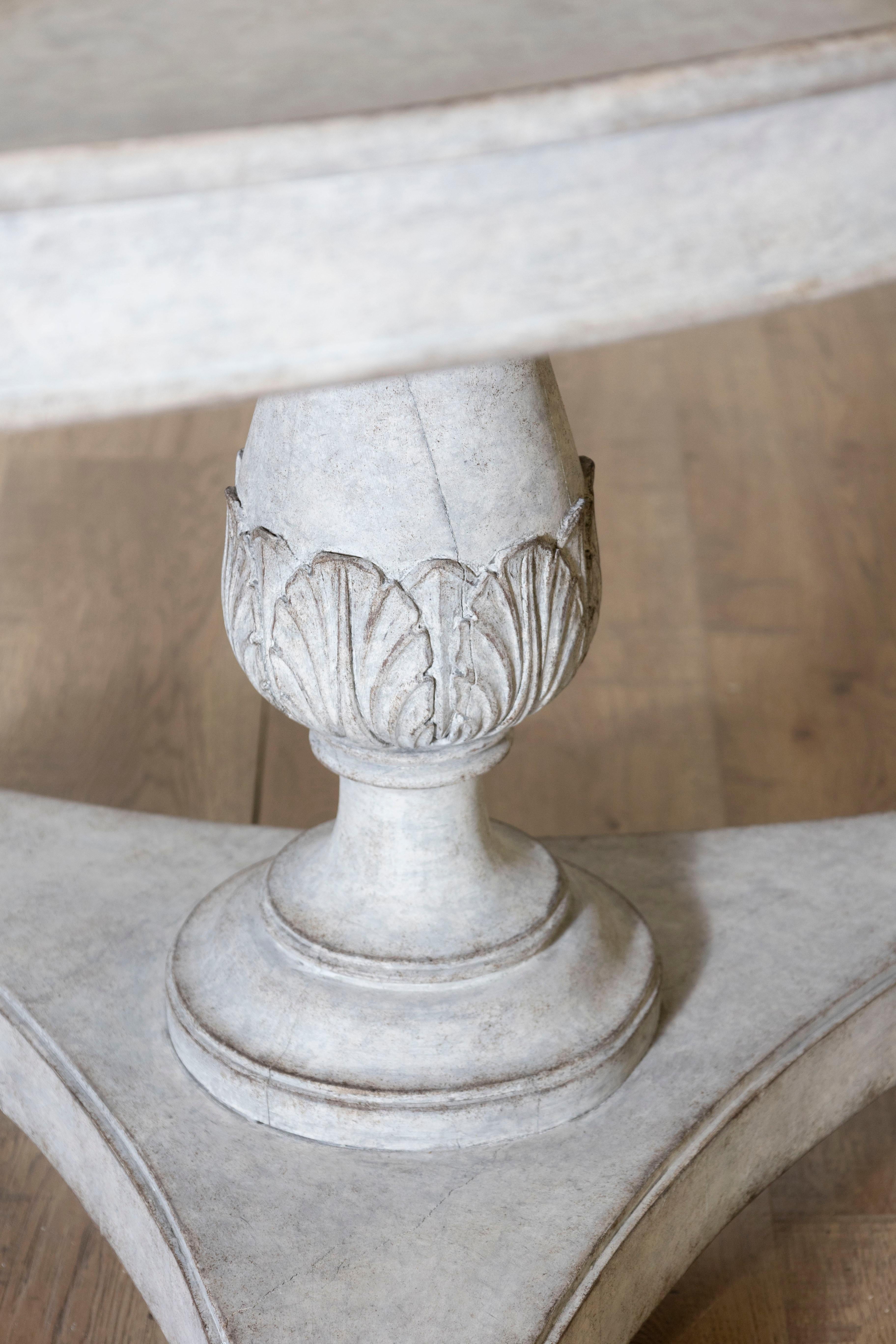Pine 19th Century Swedish Oval Pedestal Table Circa 1890 For Sale