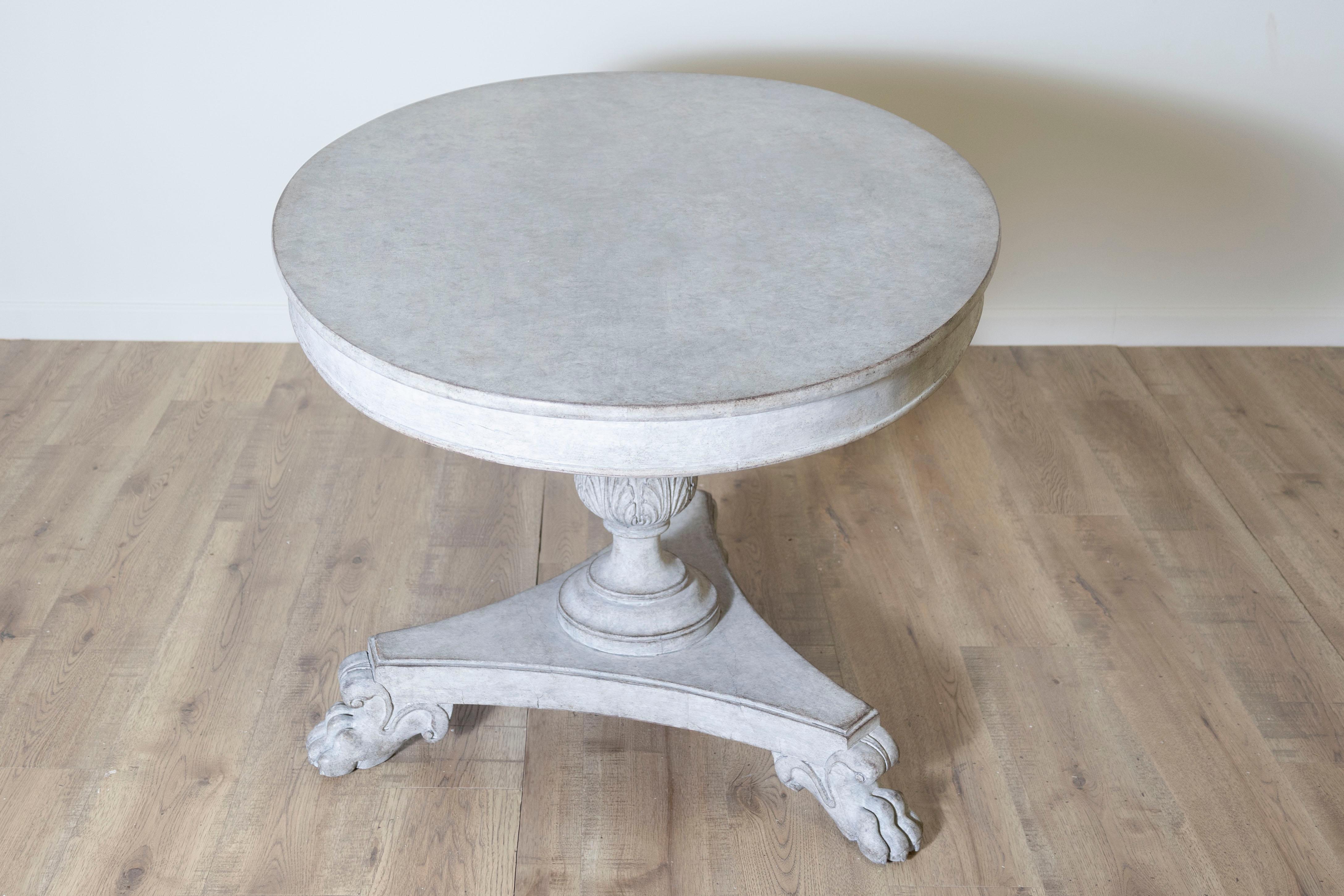 19th Century Swedish Oval Pedestal Table Circa 1890 For Sale 1