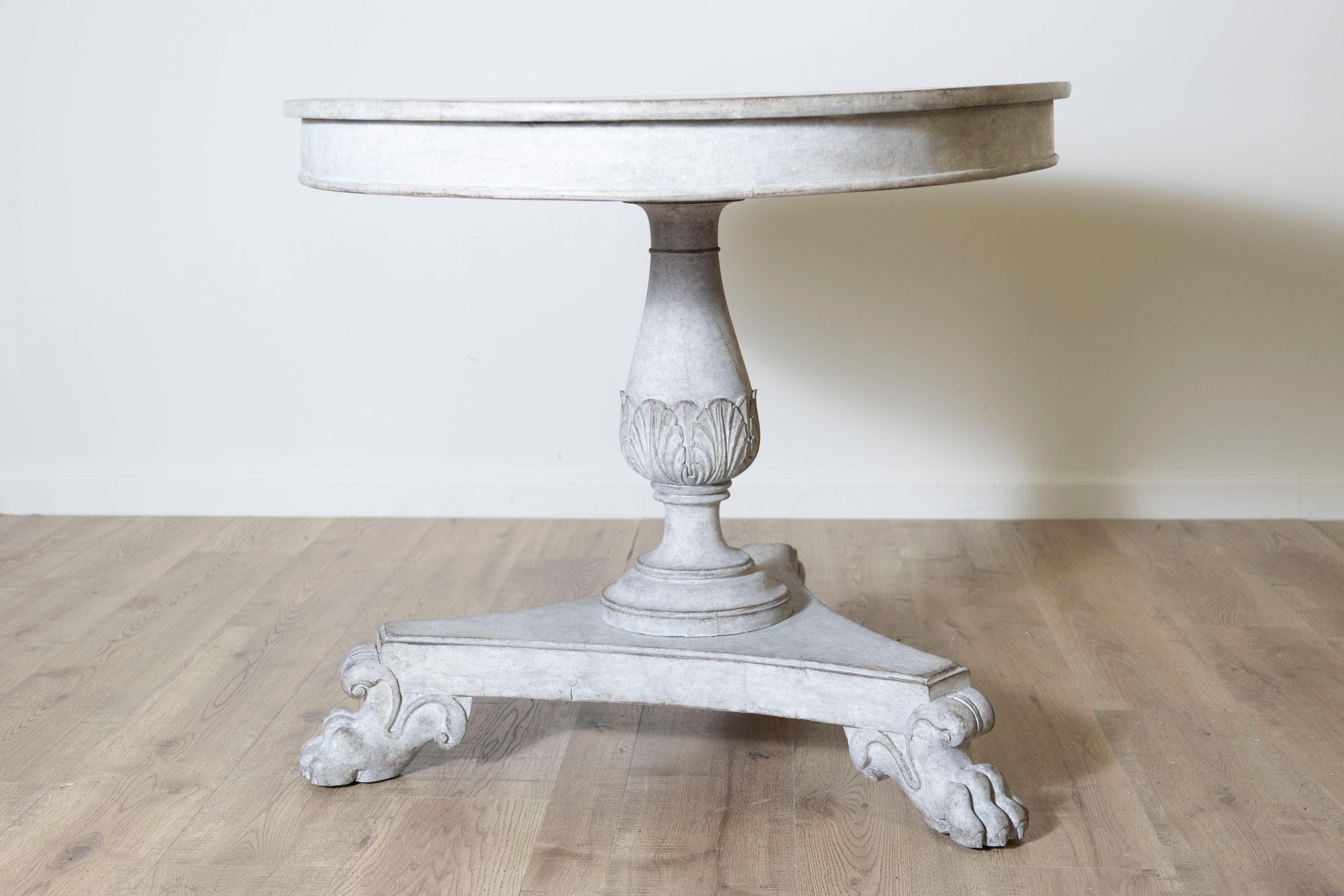 19th Century Swedish Oval Pedestal Table Circa 1890 For Sale 2