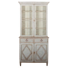 Antique 19th Century Swedish Painted Bookcase