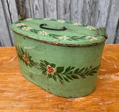 19th Century Swedish Painted Box With Flower Decoration