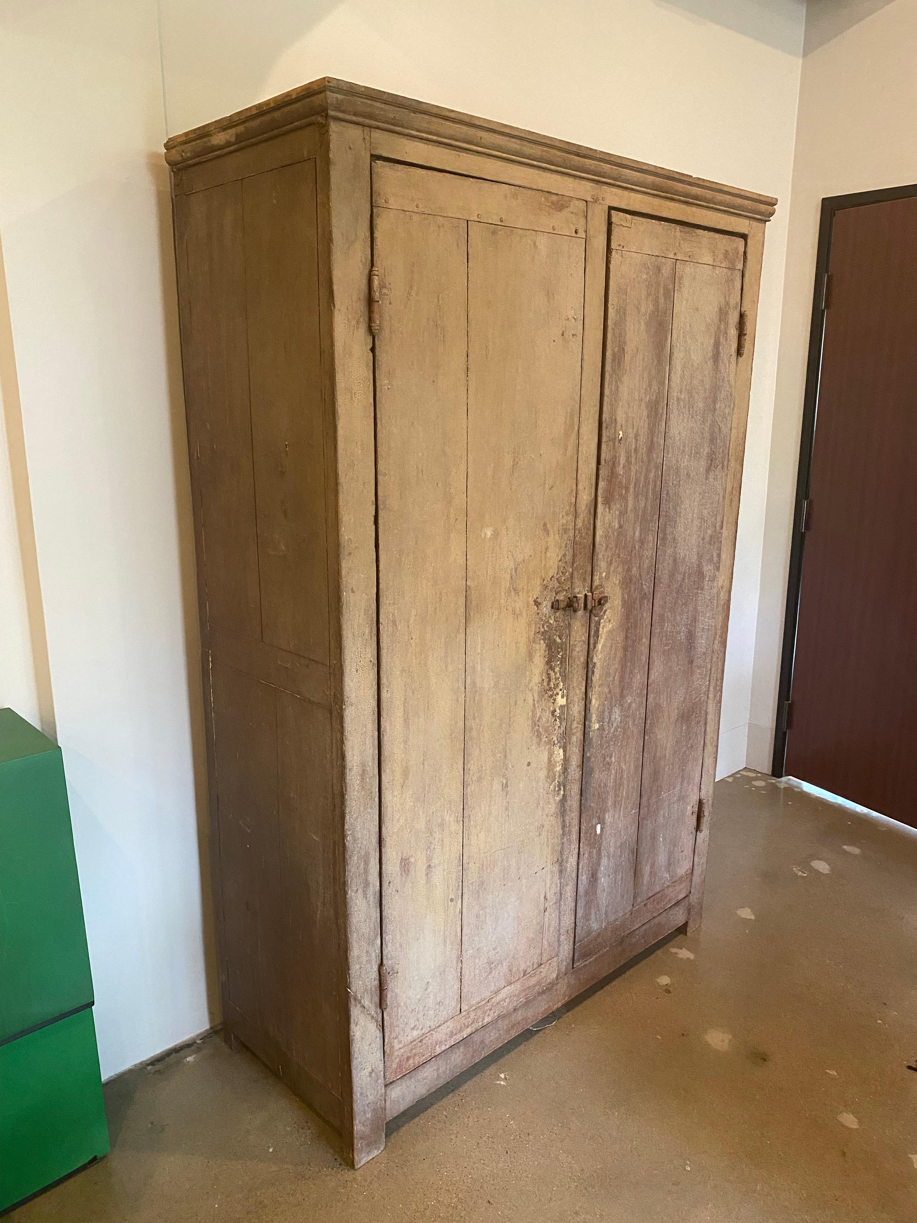 19th Century Swedish Painted Cabinet In Fair Condition In Austin, TX