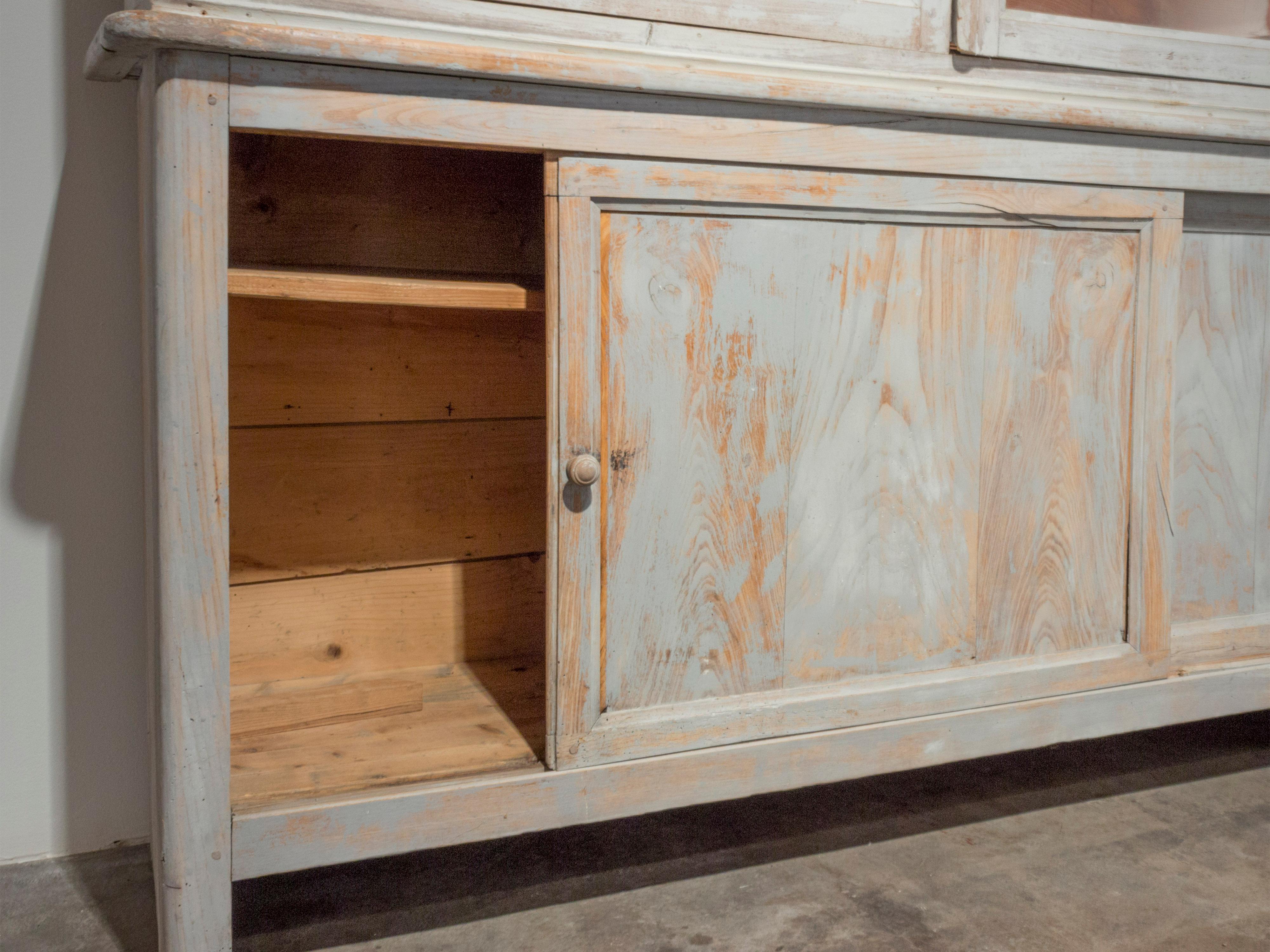 19th Century Swedish Painted Cabinet with Glass Front 8