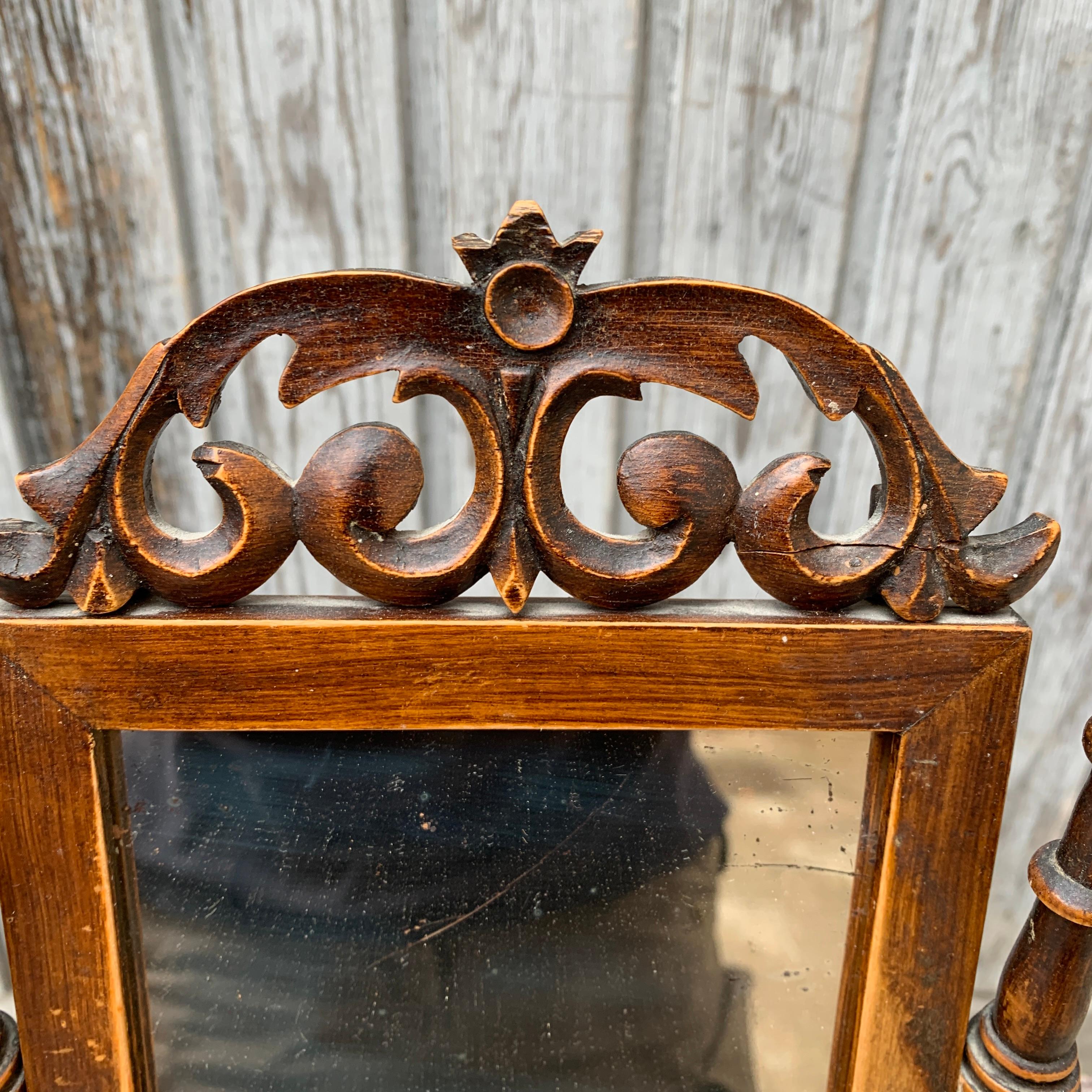 19th Century Swedish Painted Child Size Vanity Mirror For Sale 2