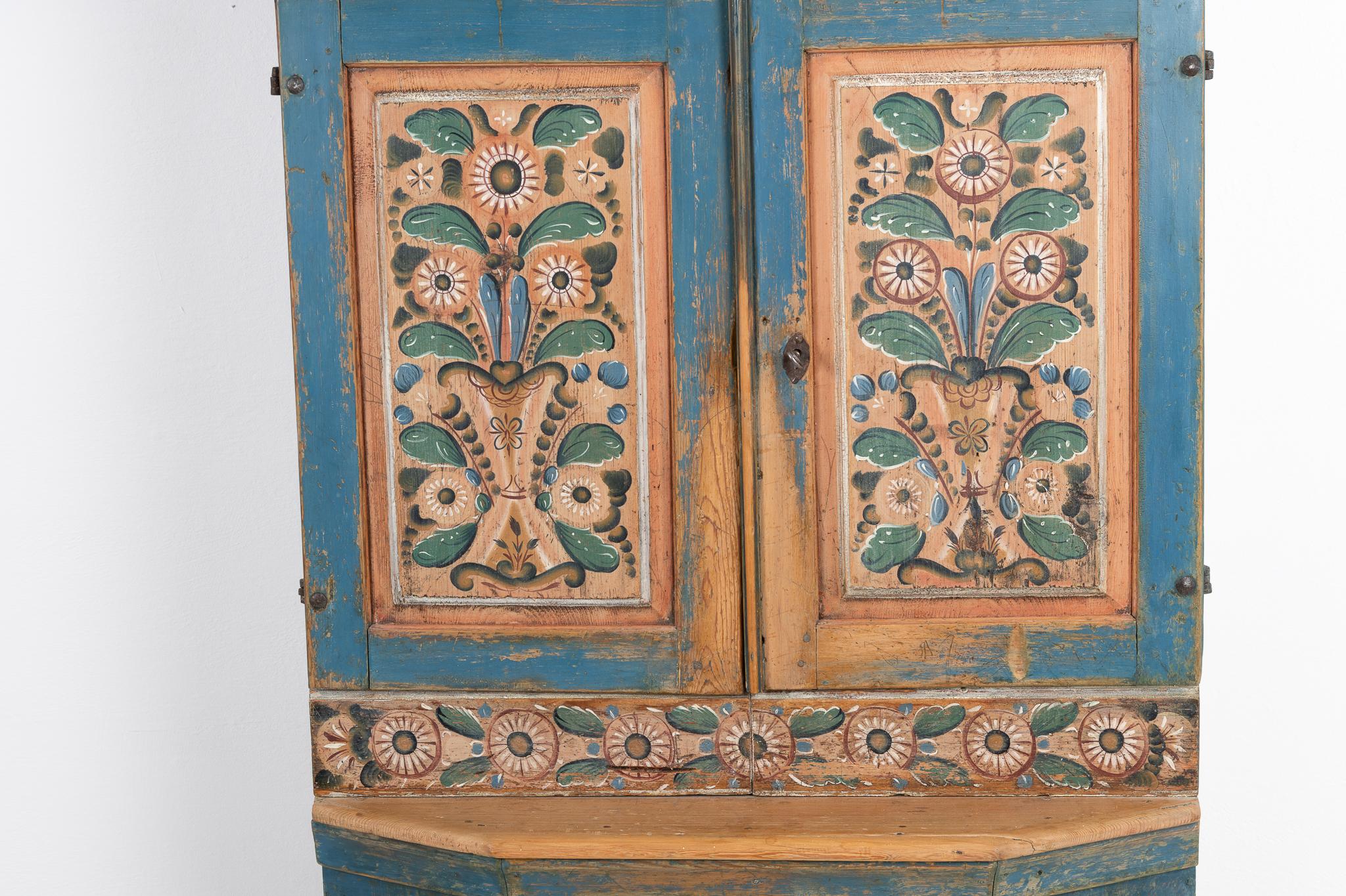 19th Century Swedish Painted Country Cabinet 5