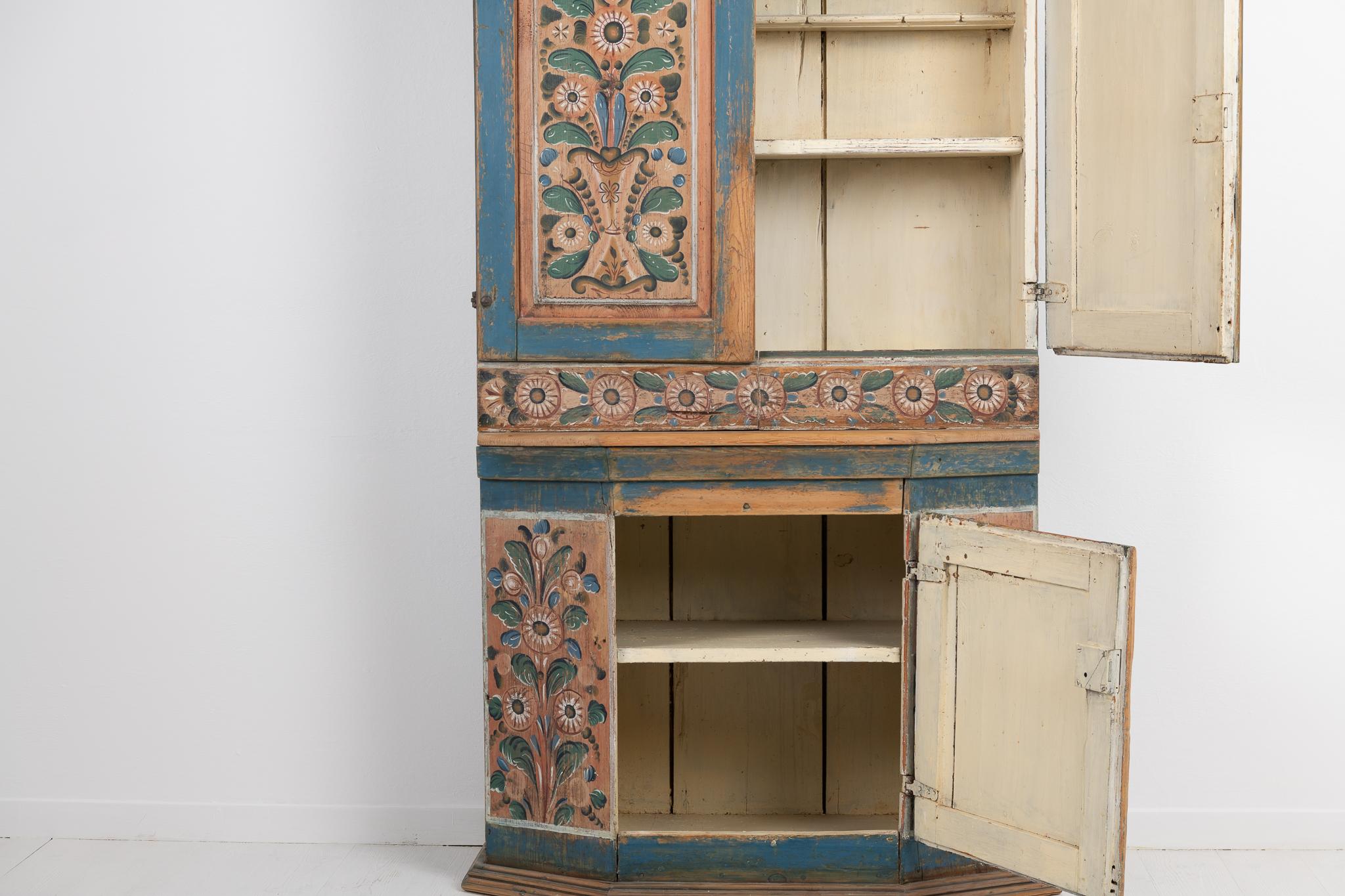 19th Century Swedish Painted Country Cabinet 2