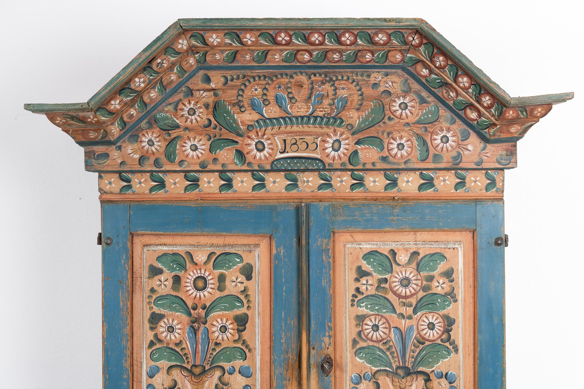 19th Century Swedish Painted Country Cabinet 3